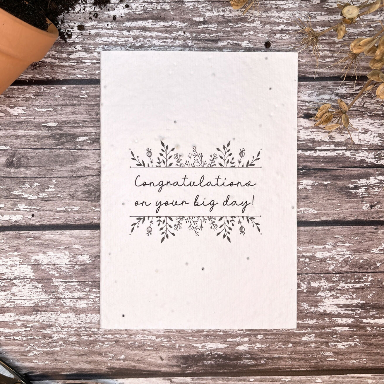 aCongratulations on your big day plantable card A696s 1