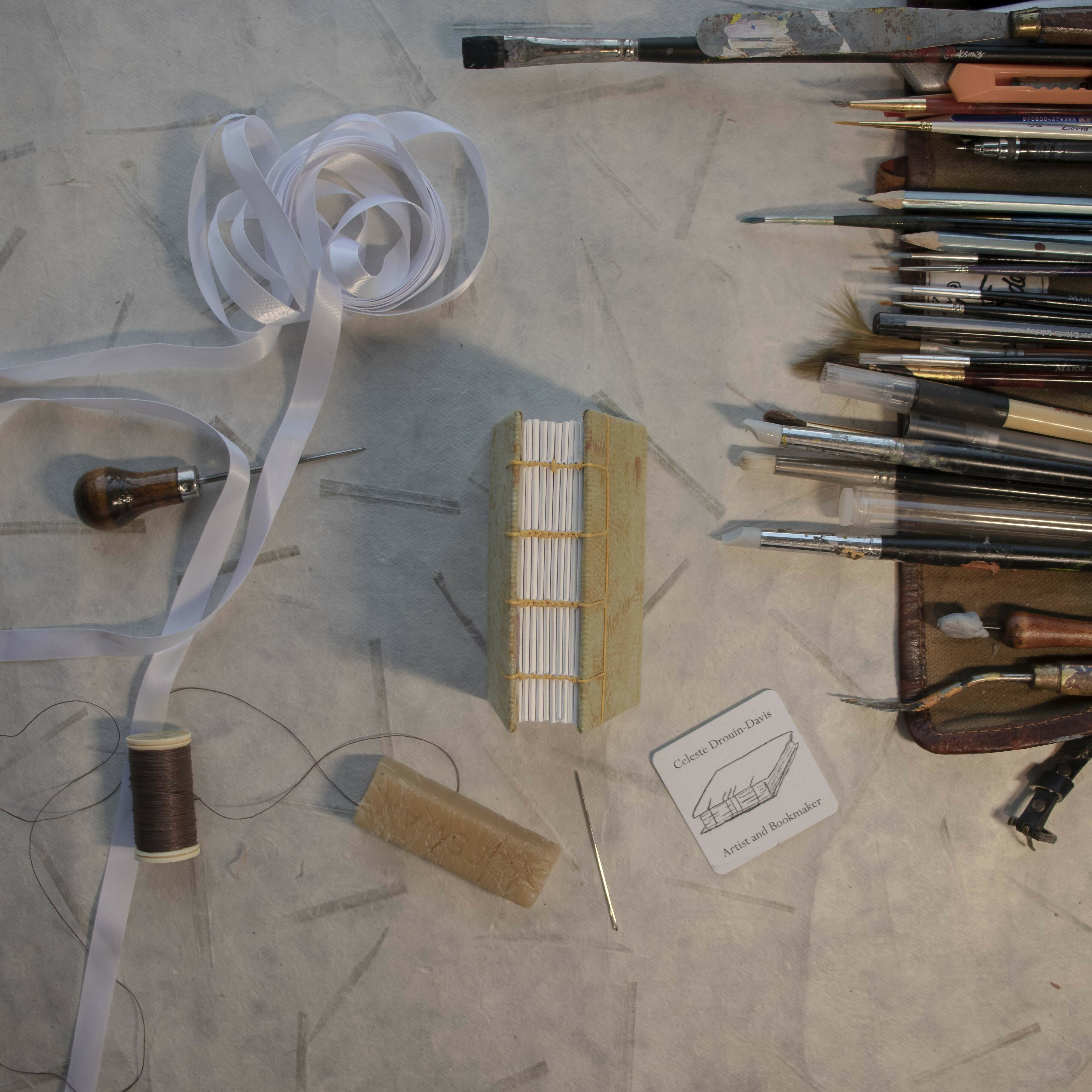 A7 Handmade Artists Sketchbook Coptic Bound