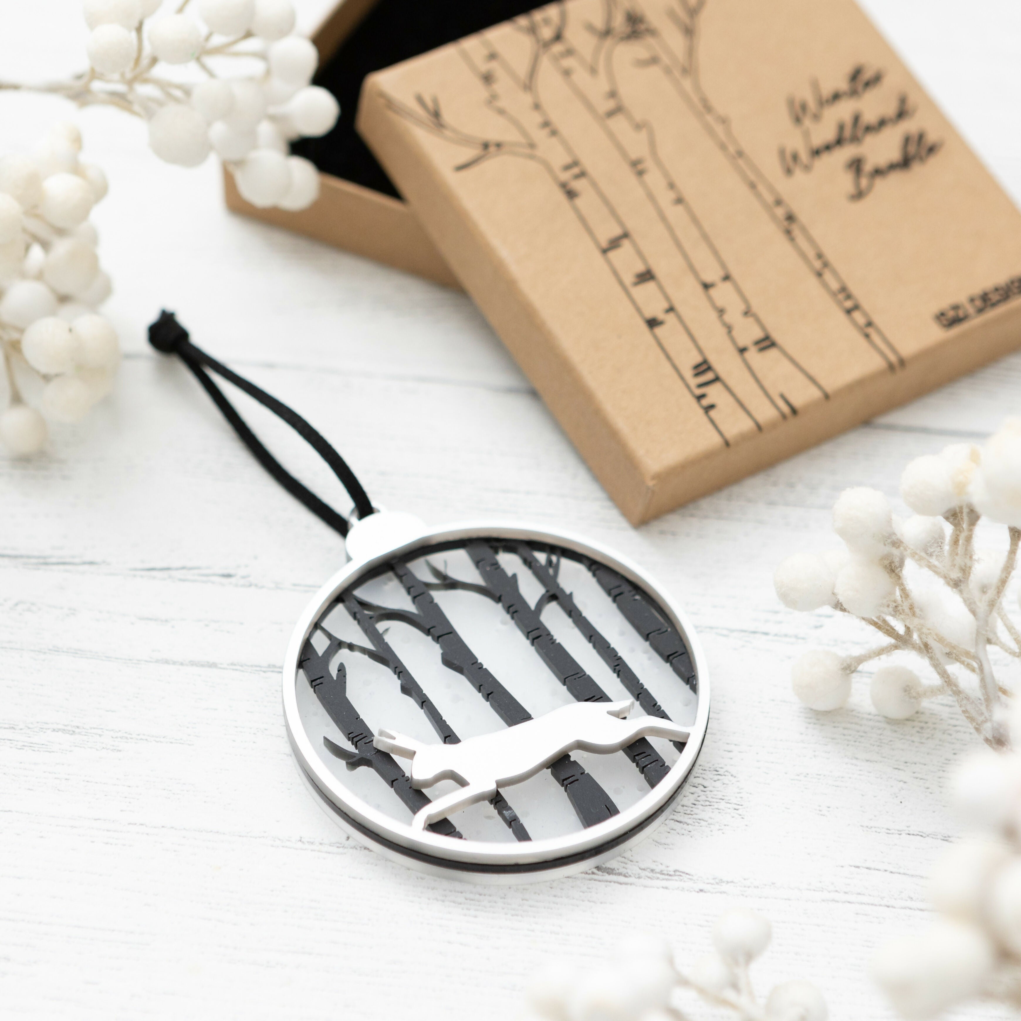 Hare Winter Woodland Bauble