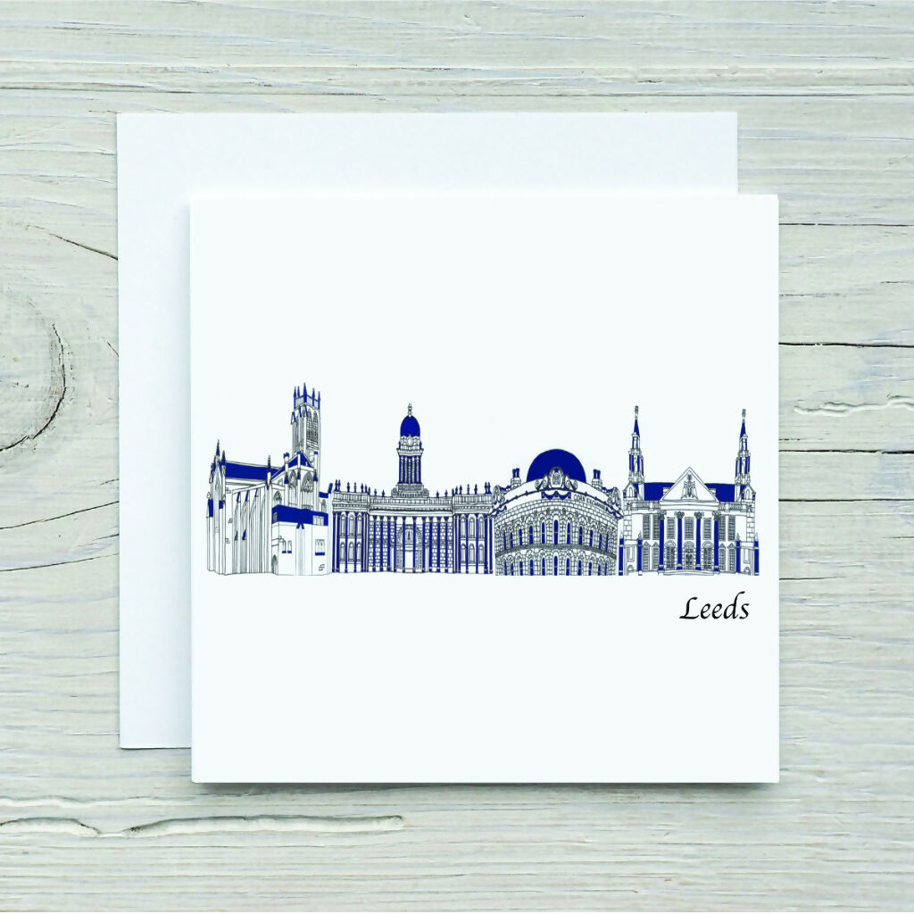Leeds Skyline Greetings Card