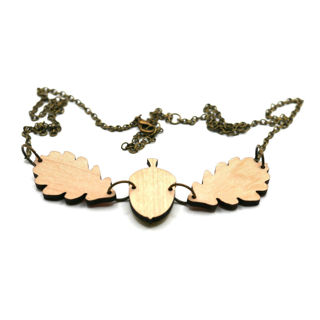 Acorn and Oak Leaves Necklace