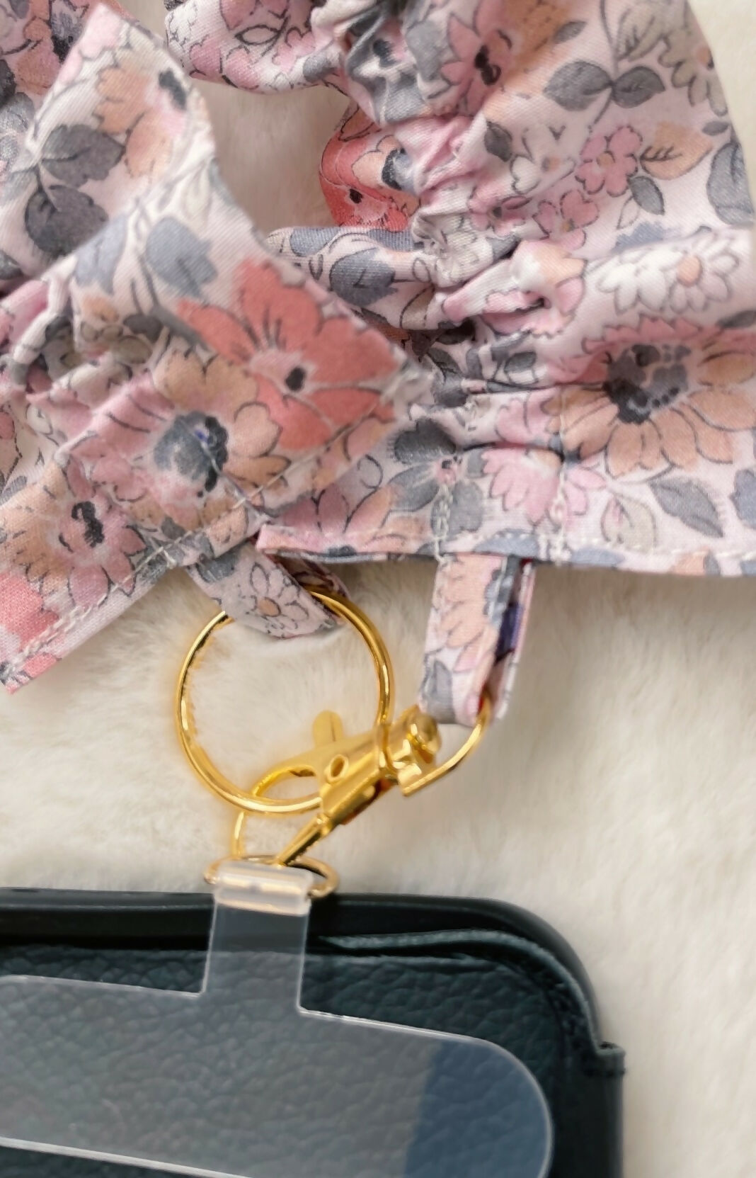 Handmade ruffled Crossbody Phone Strap Ditsy Archive