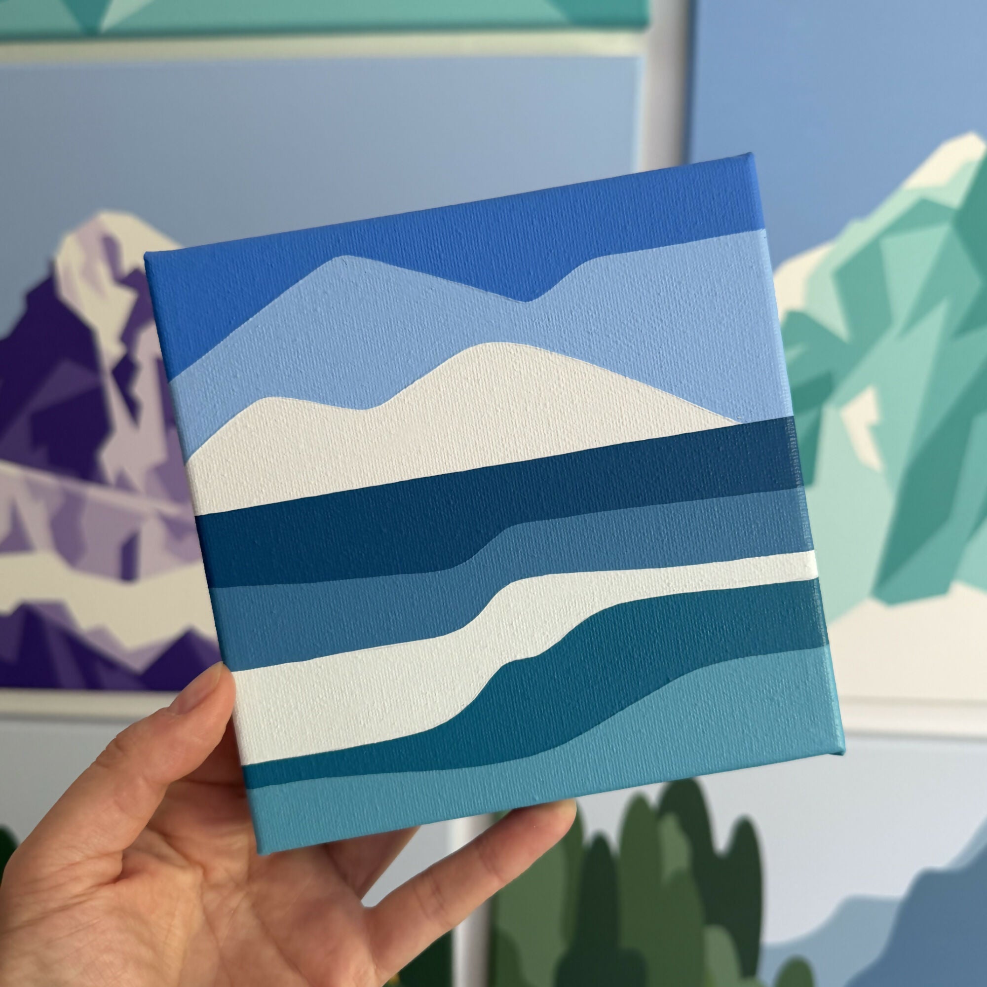 Ocean View 15 x 15cm Original painting
