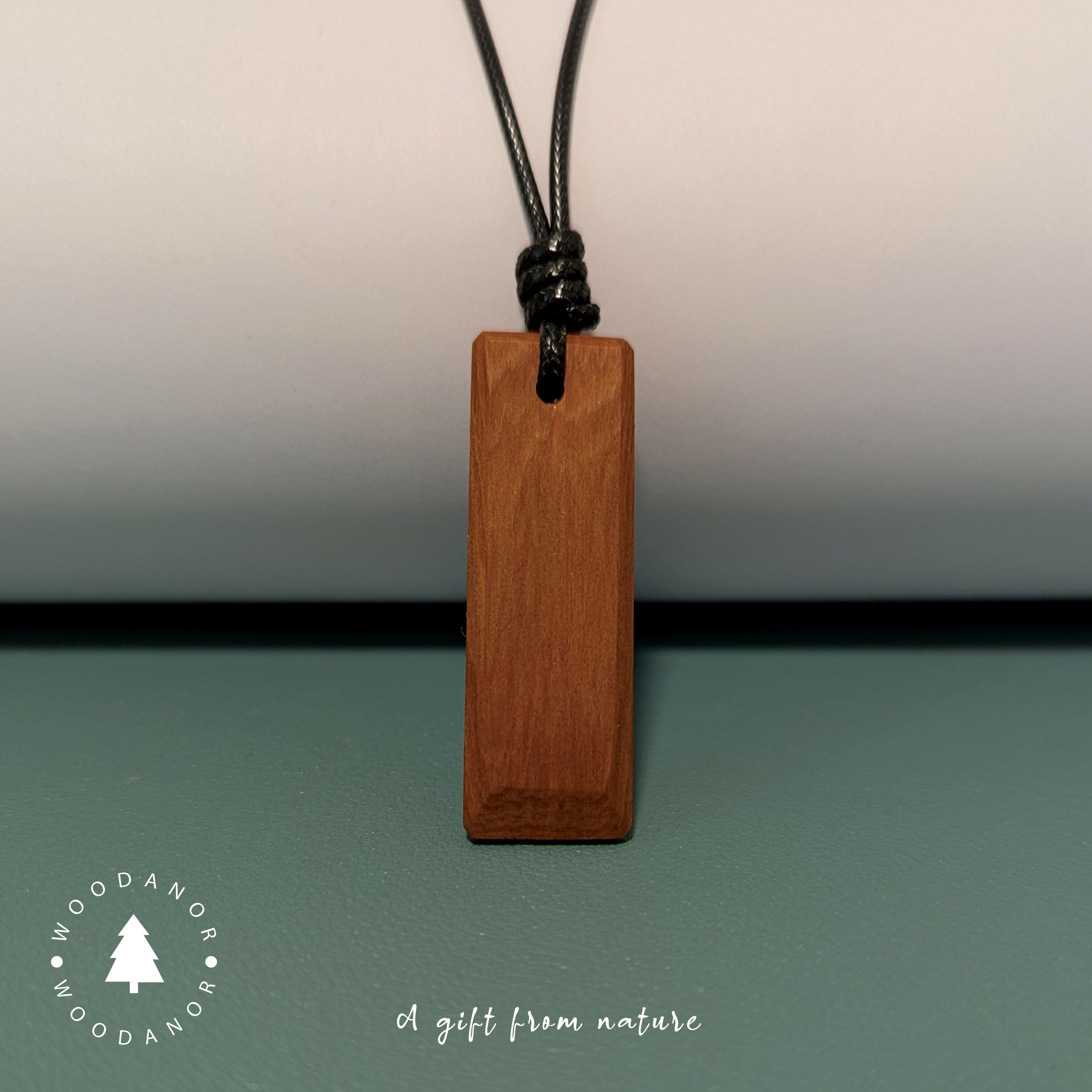 Minimalist Solid Wood Rectangle Pendant