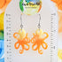 Handmade Orange Octopus Resin Earrings