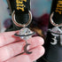 Handmade Resin Silver Glitter Planet And Moon Boot Charms