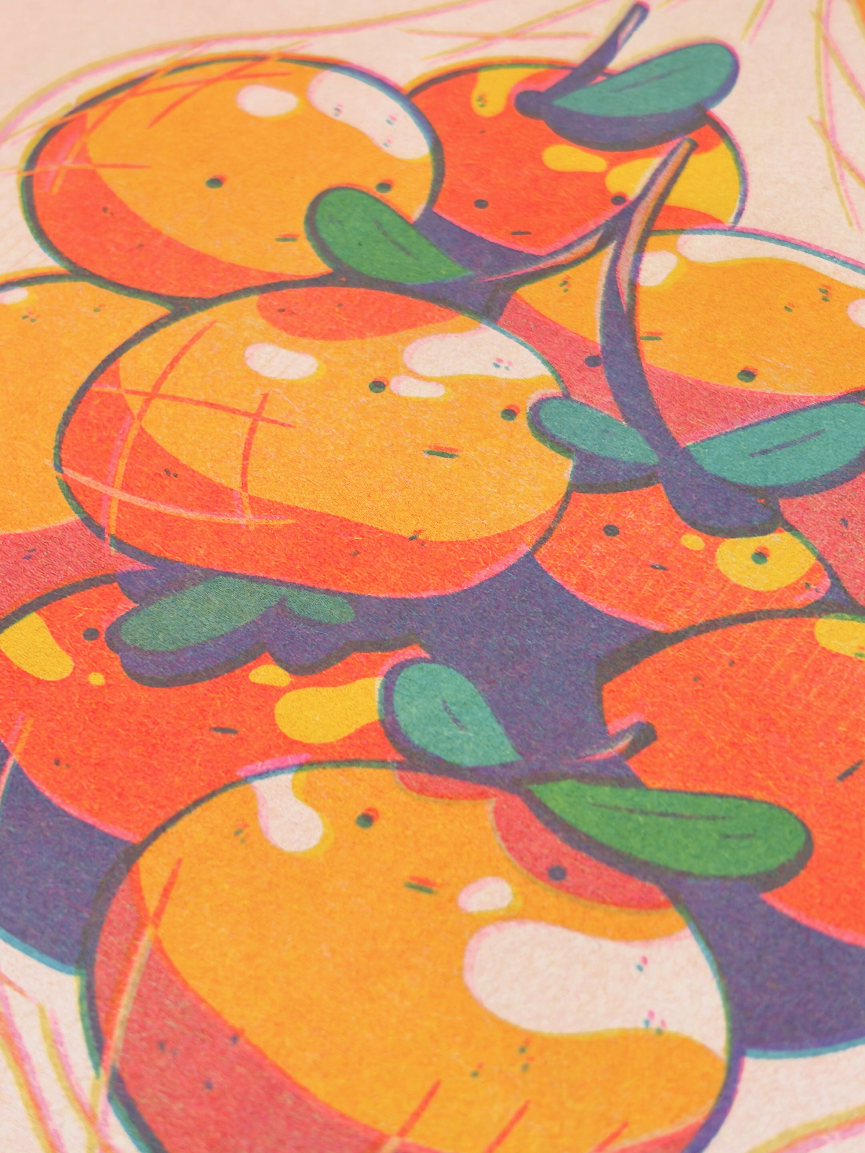 Easy Peelers Riso Print