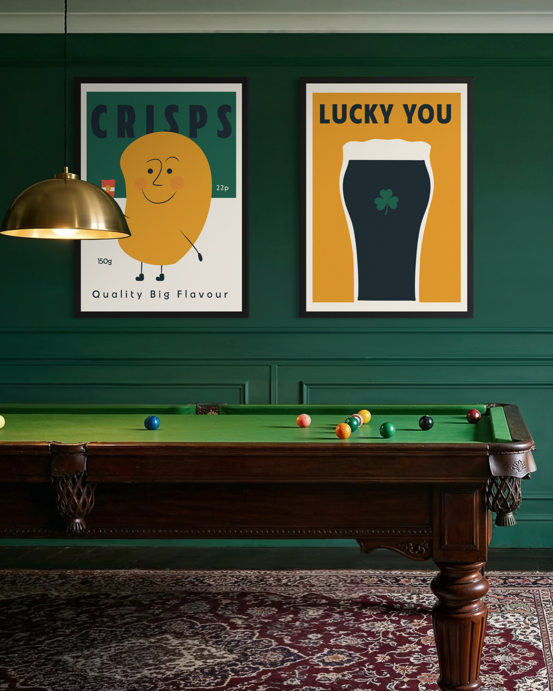 Lucky You Retro Stout Beer Print