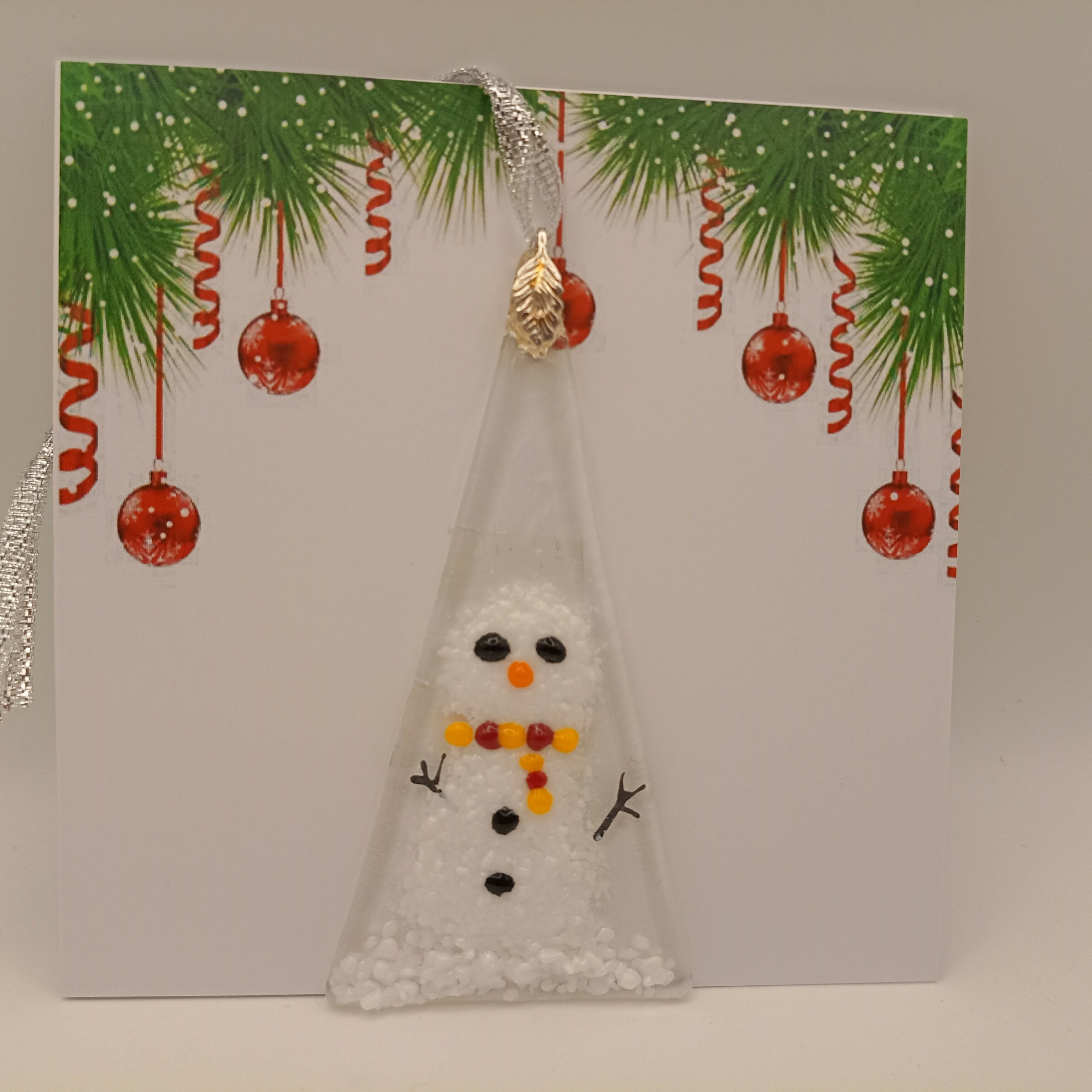 Fused Glass Christmas Card