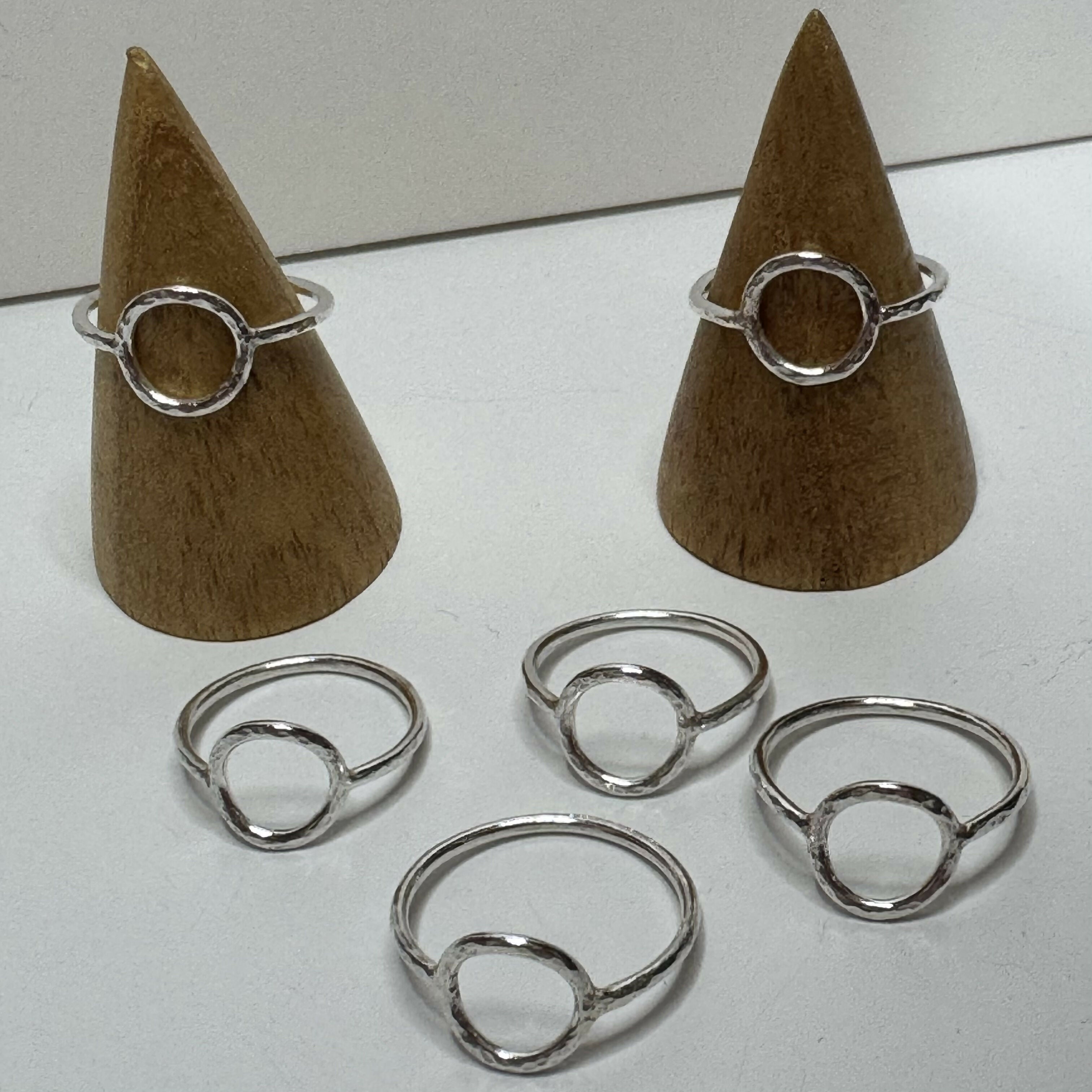 Sterling silver circle ring