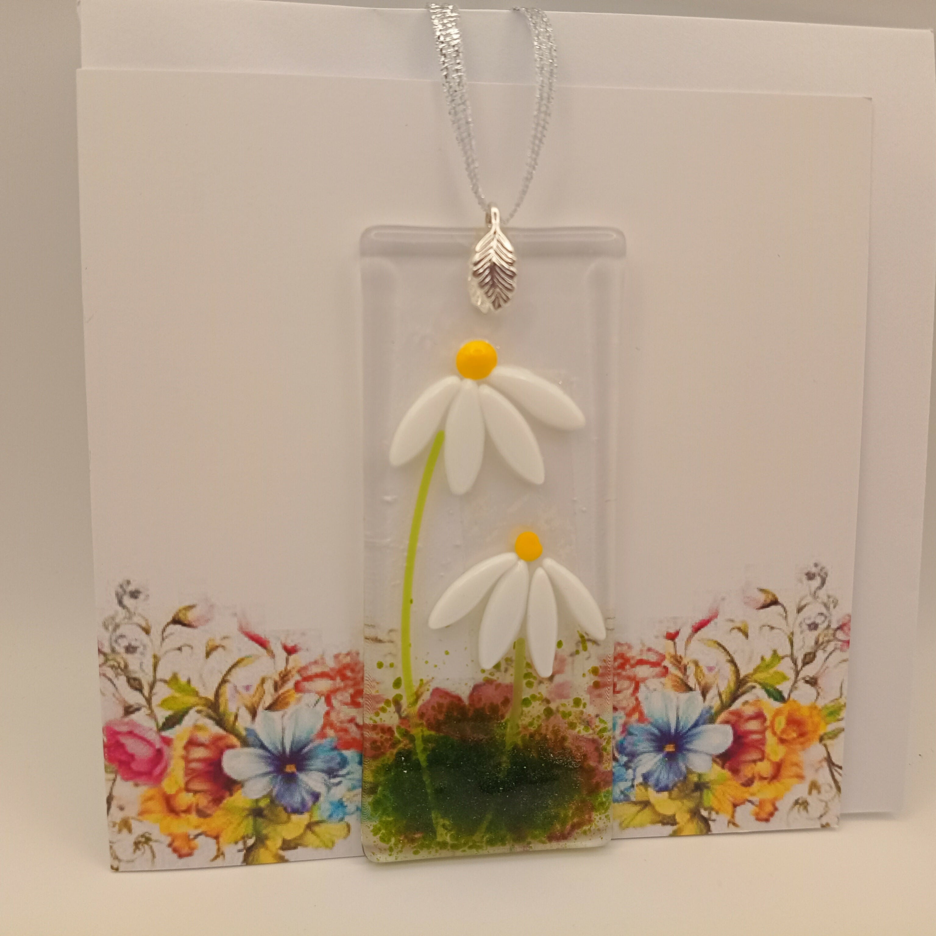 Fused Glass Flower Card