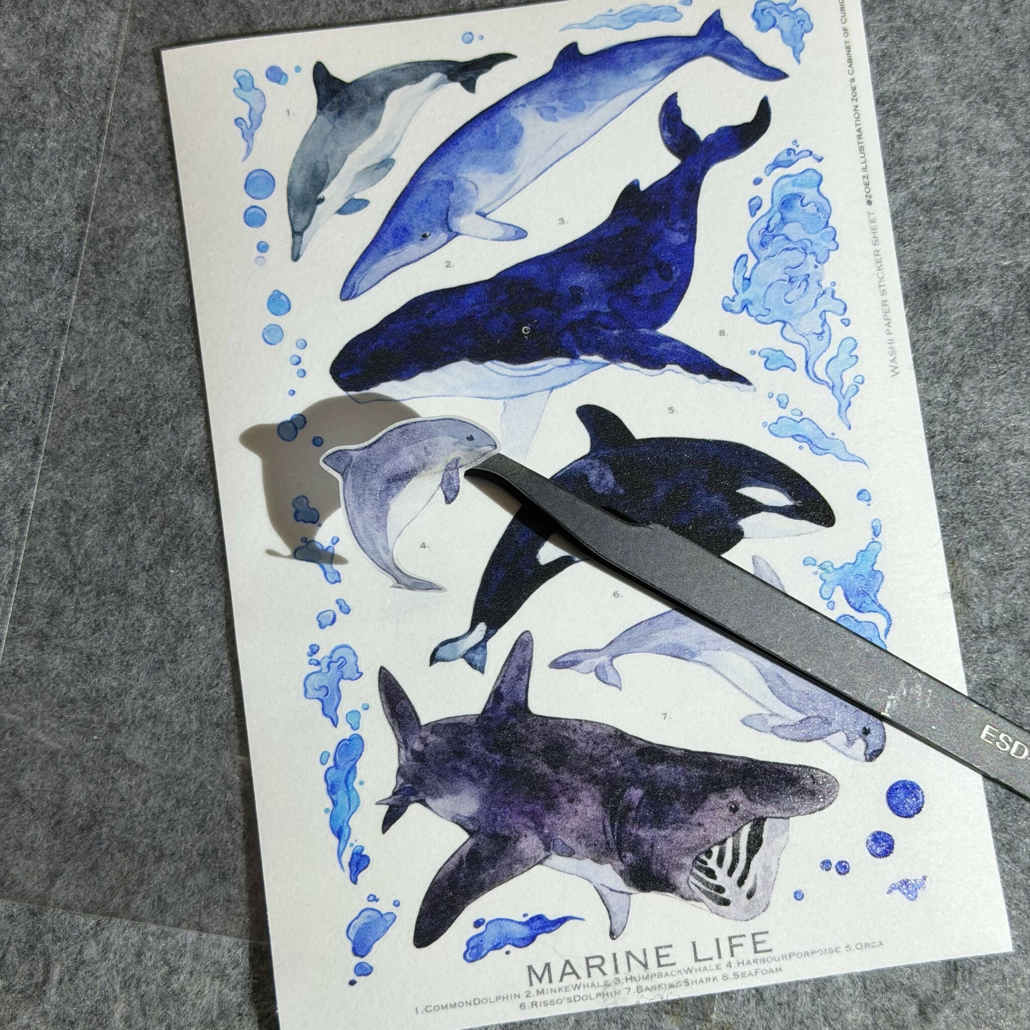 A6 Washi Wildlife Sticker Sheet