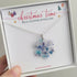 Snowflake Real Flower Forget Me Not Christmas Necklace Silver Plated