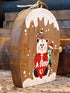 Handmade Wooden Polar Bear Door Ornament – "I A-DOOR U" Cute Christmas Tree Decoration & Romantic Holiday Keepsake Gift
