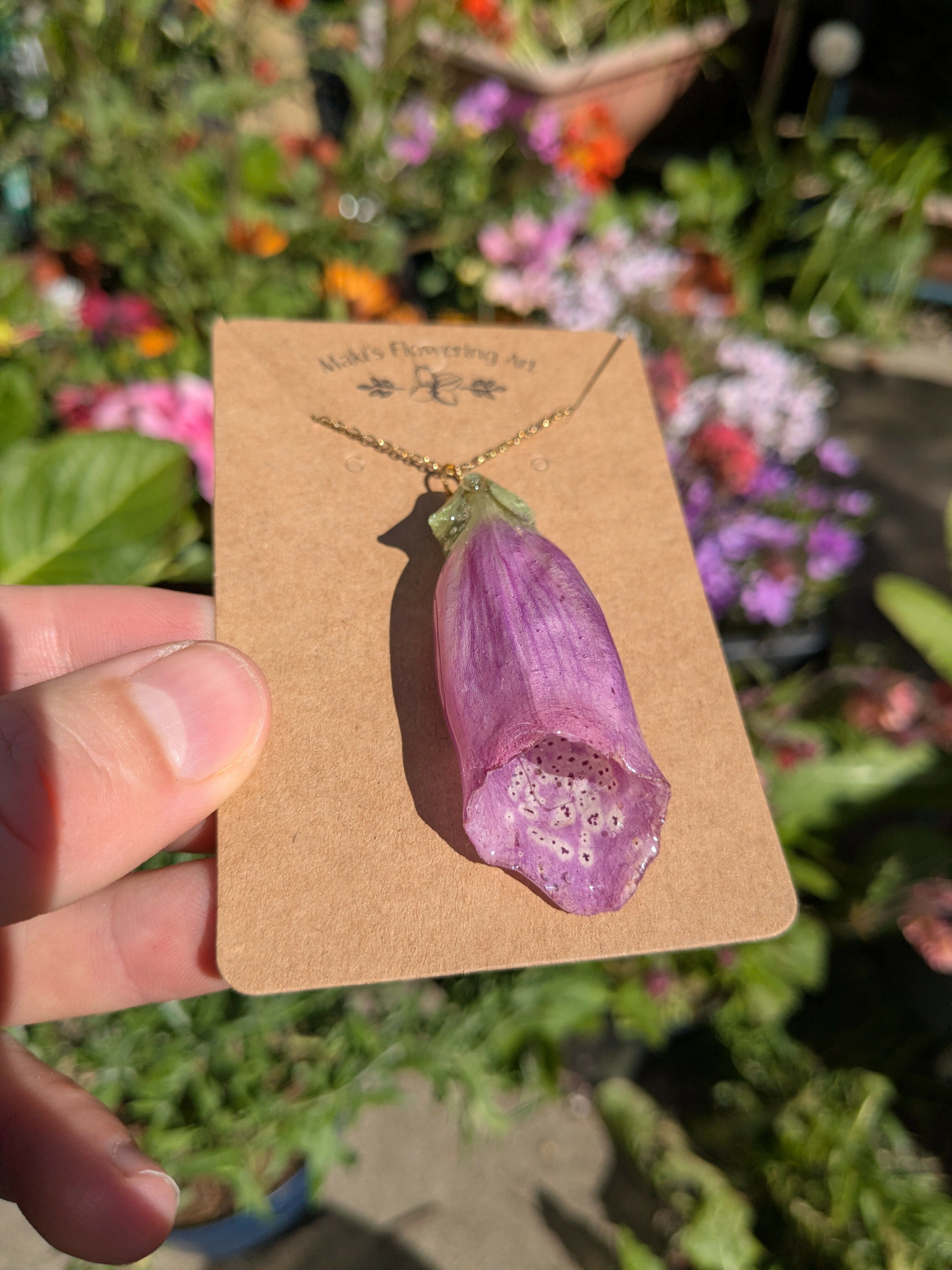 REAL FOXGLOVE NECKLACE