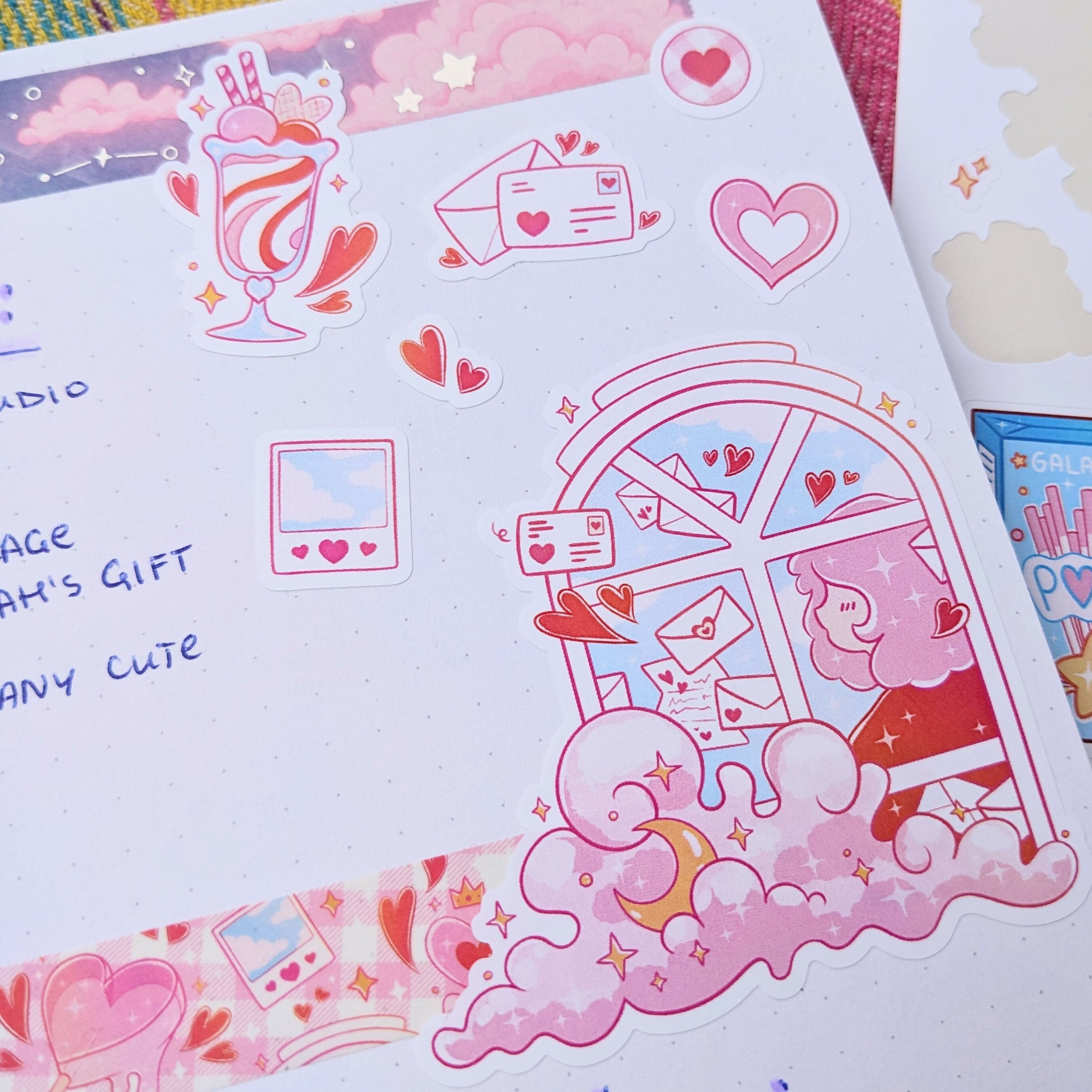 Vinyl Sticker Sheet - Valentine's Love Letters