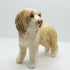 Ceramic Bearded Collie Sculpture, Fawn