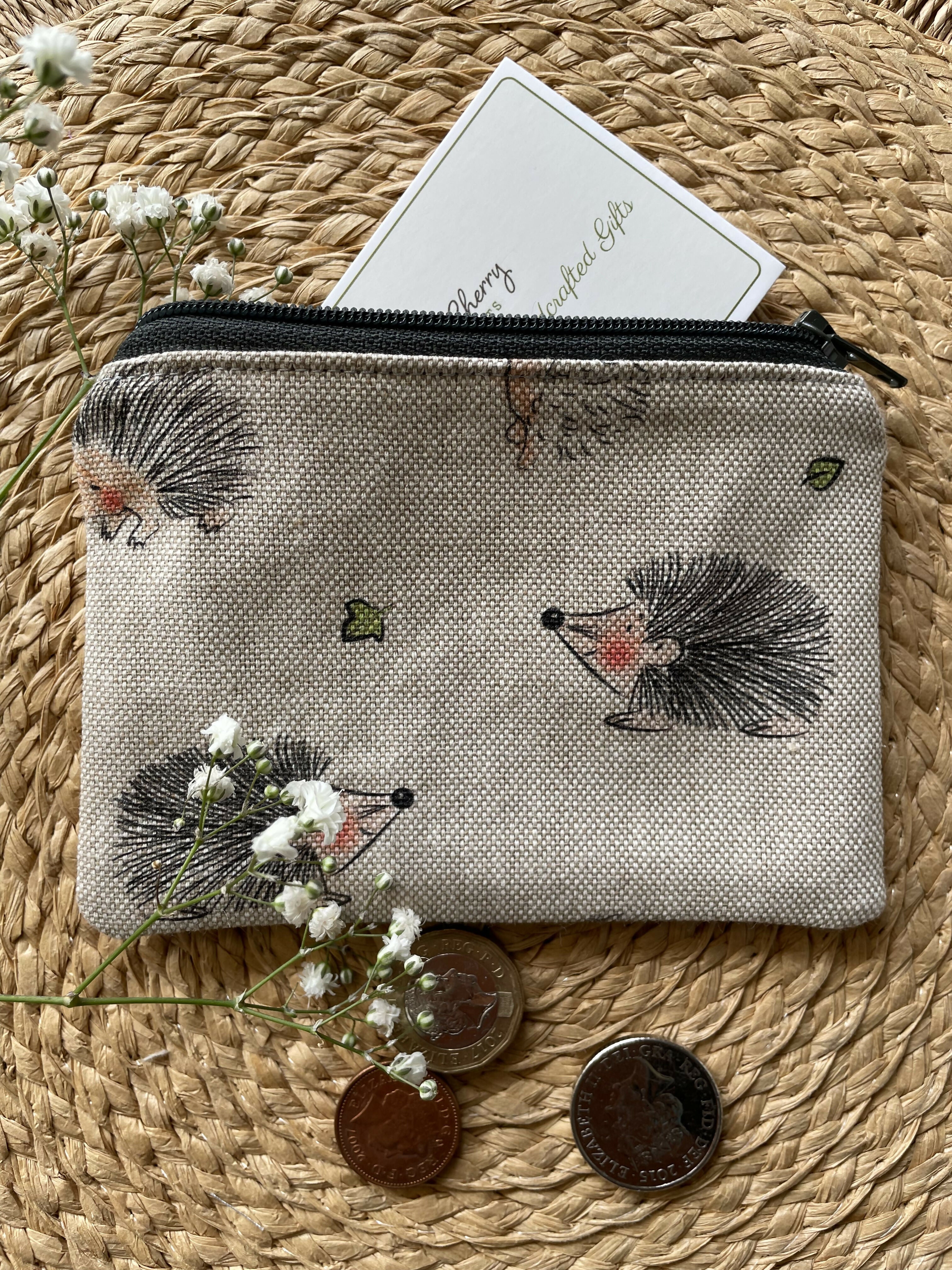Hedgehog Print Coin Purse