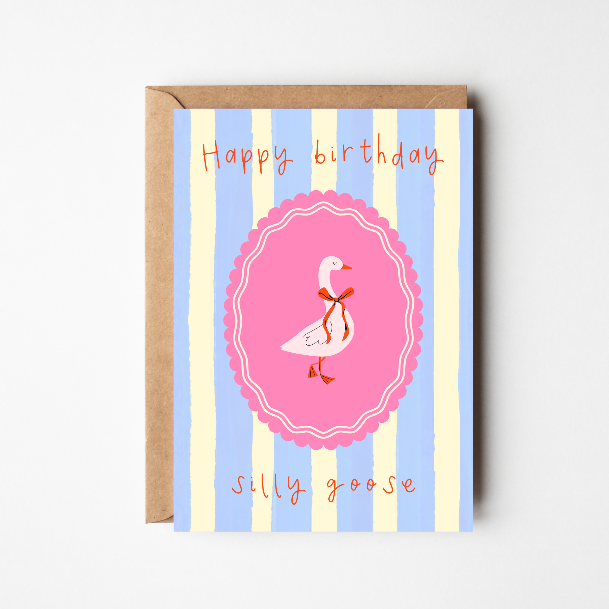 HAPPY BIRTHDAY SILLY GOOSE GREETINGS CARD