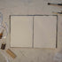 Handmade Artist's Sketchbook A5 with Green Brocade Fabric