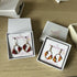 Autumn flowers oval earrings