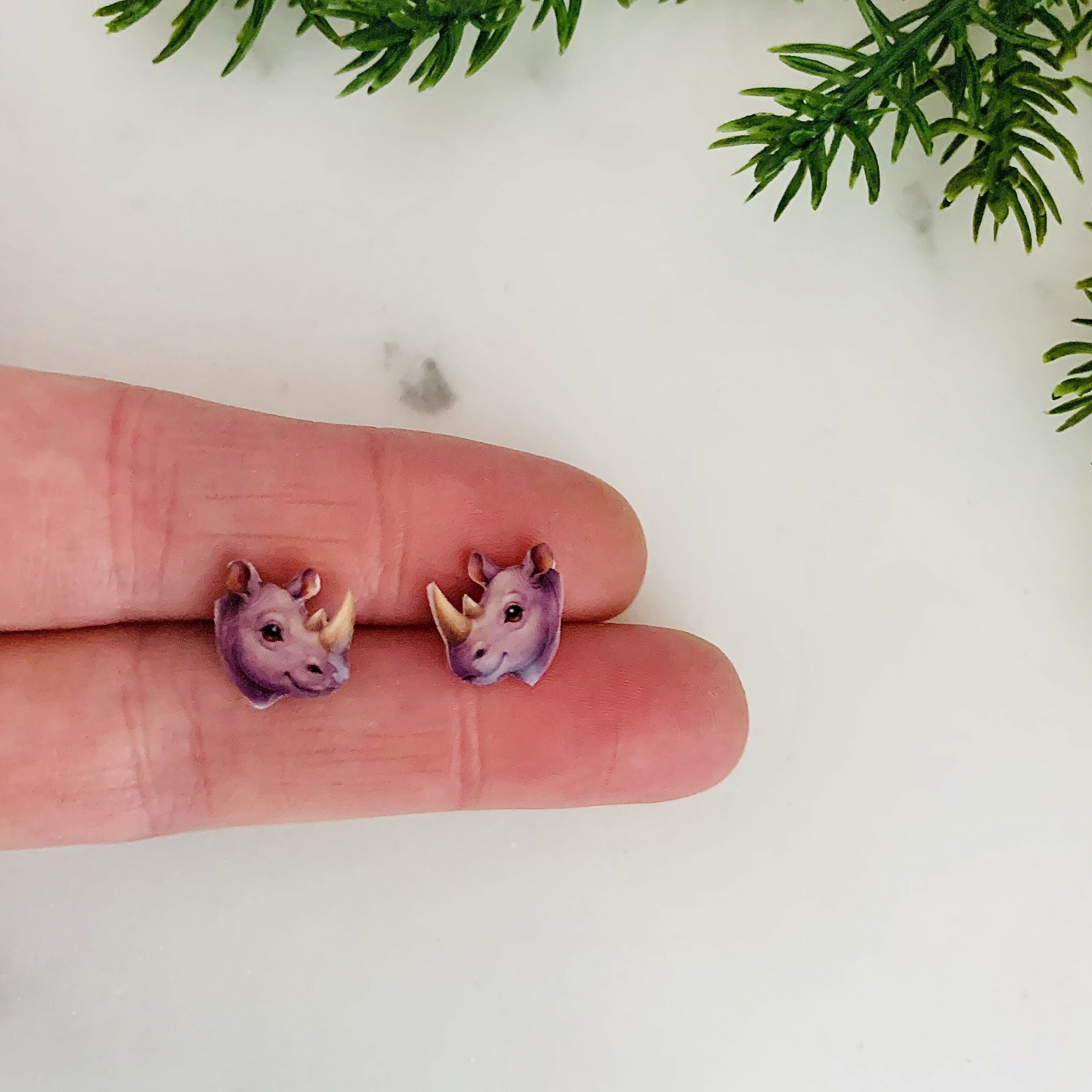 Rhino Stud Earrings