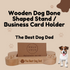 The Best Dog Dad - Dog Bone Shaped Stand / Business Card Holder