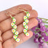 Handwoven Beaded Dangle Earrings - Floral