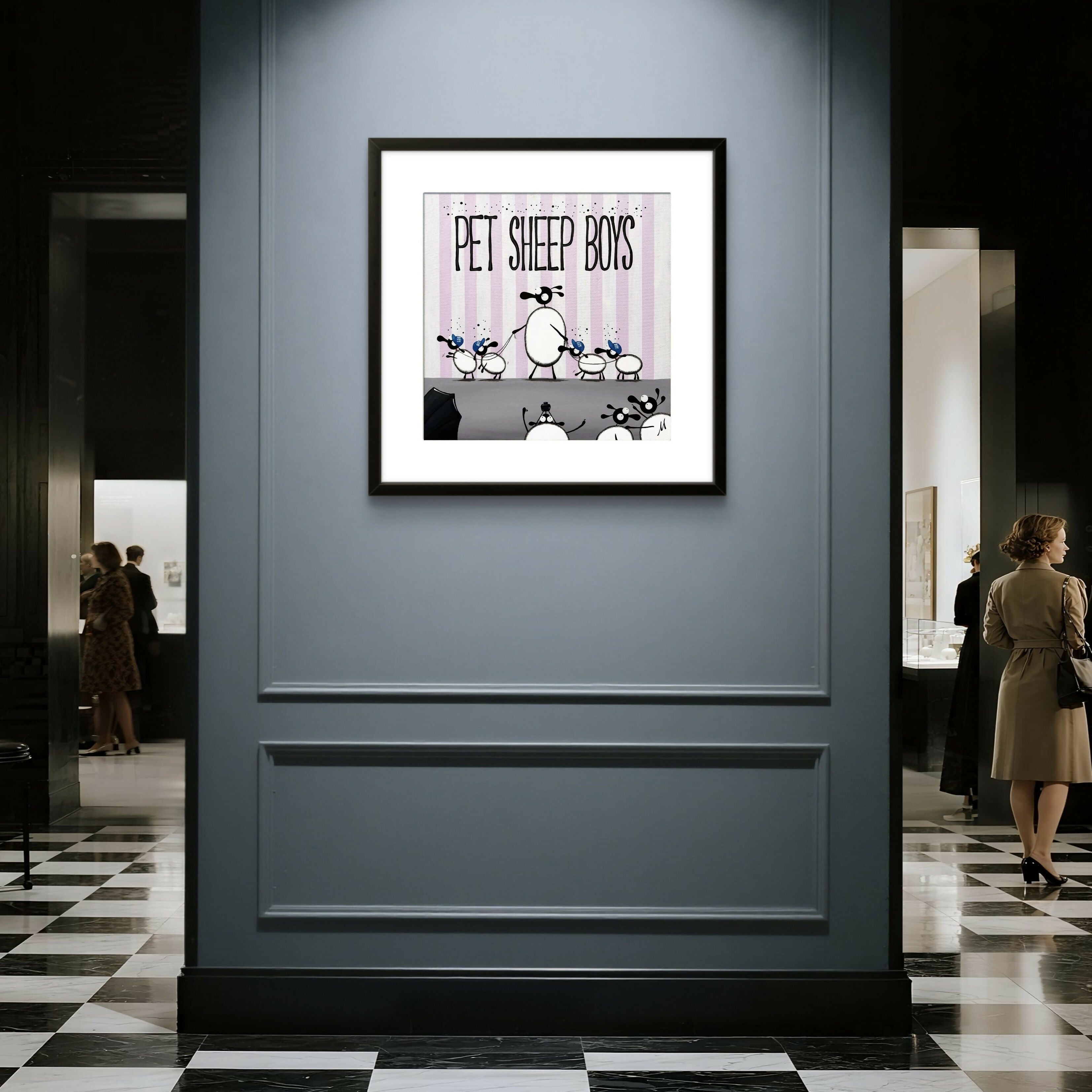 Pet Sheep Boys - 20” Framed Limited Edition Print