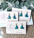 Ocean Dream Collection - Small Heart Polymer Clay Earrings