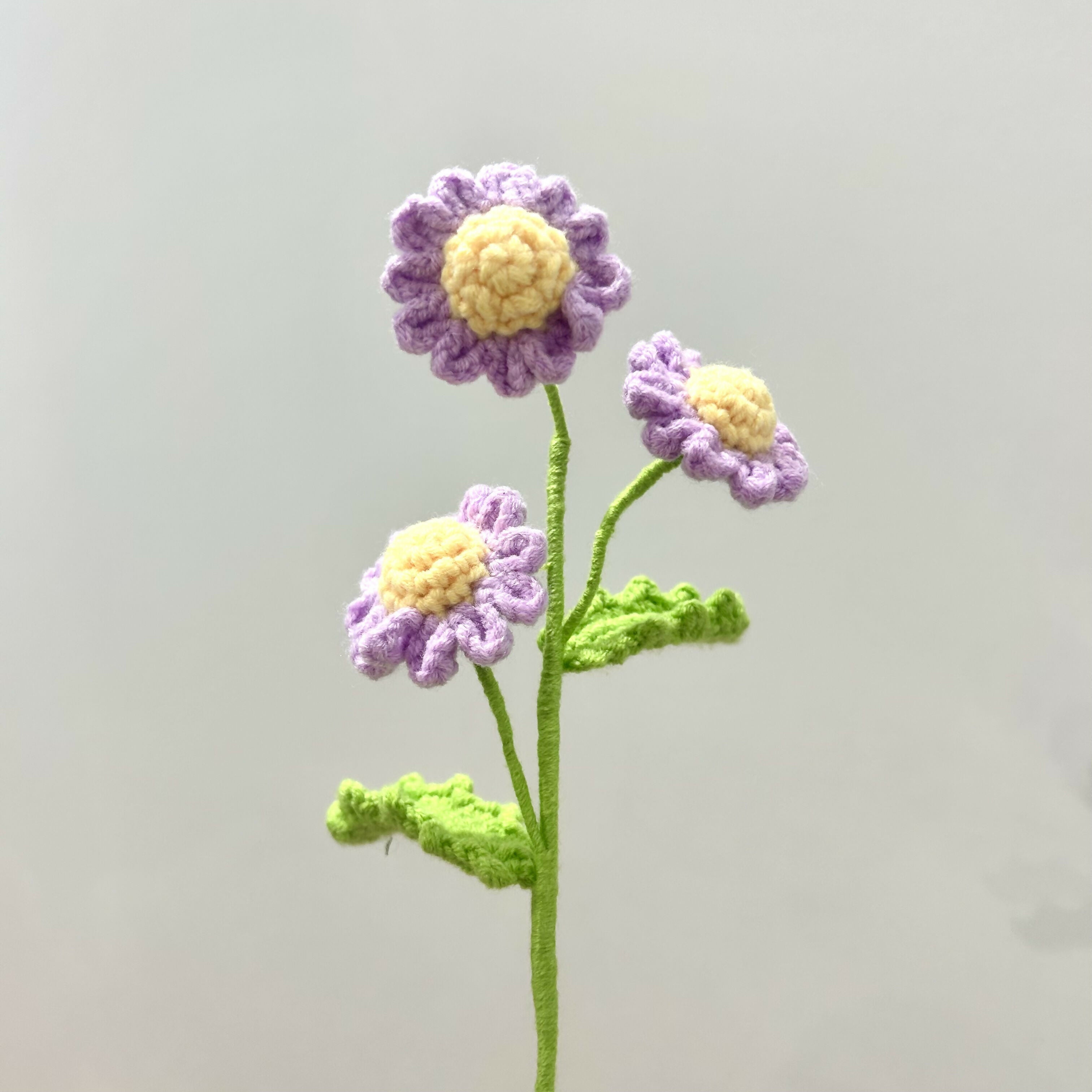 Multi Daisy Stem – Handmade Botanical Yarn Accent