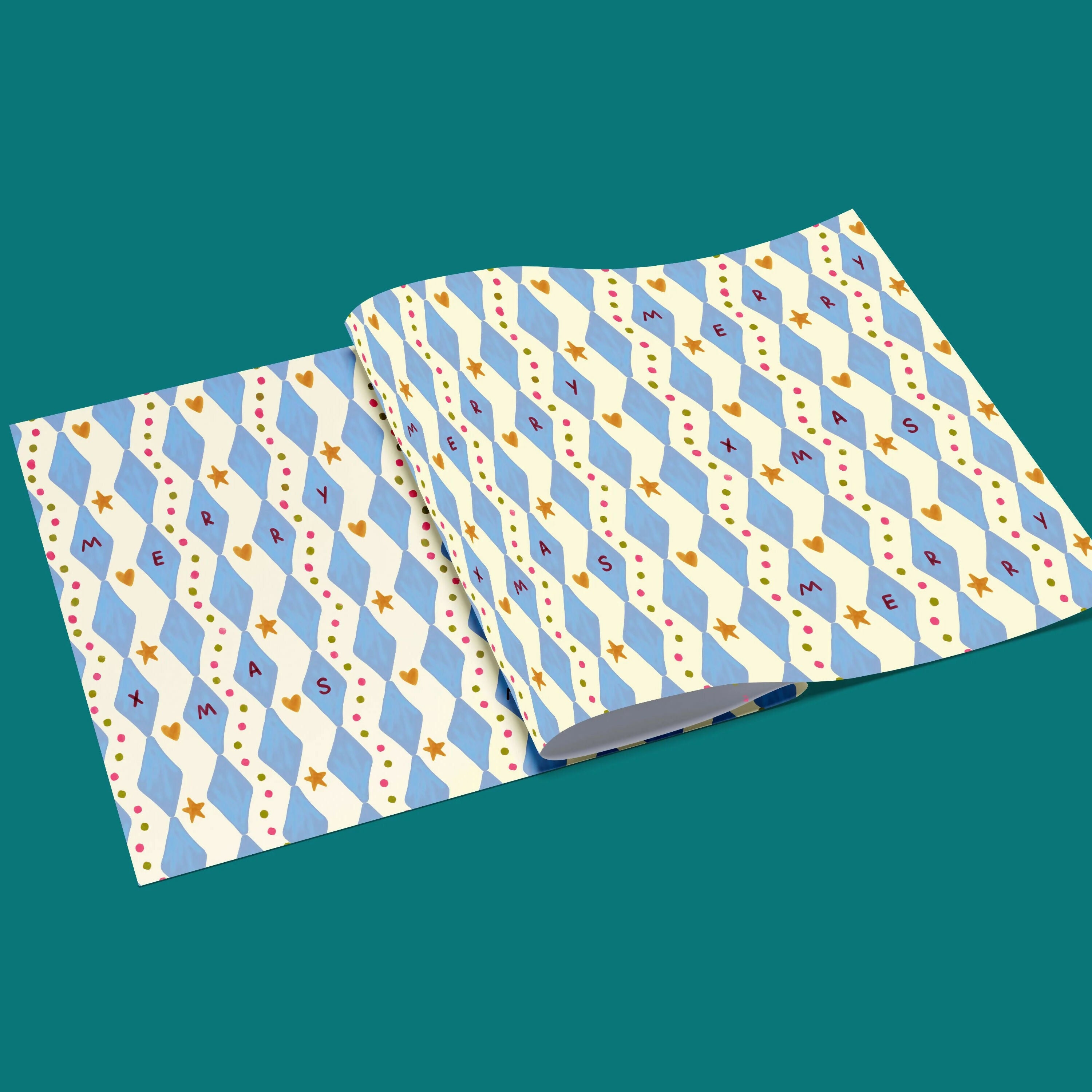 Merry Xmas Pattern Gift Wrap