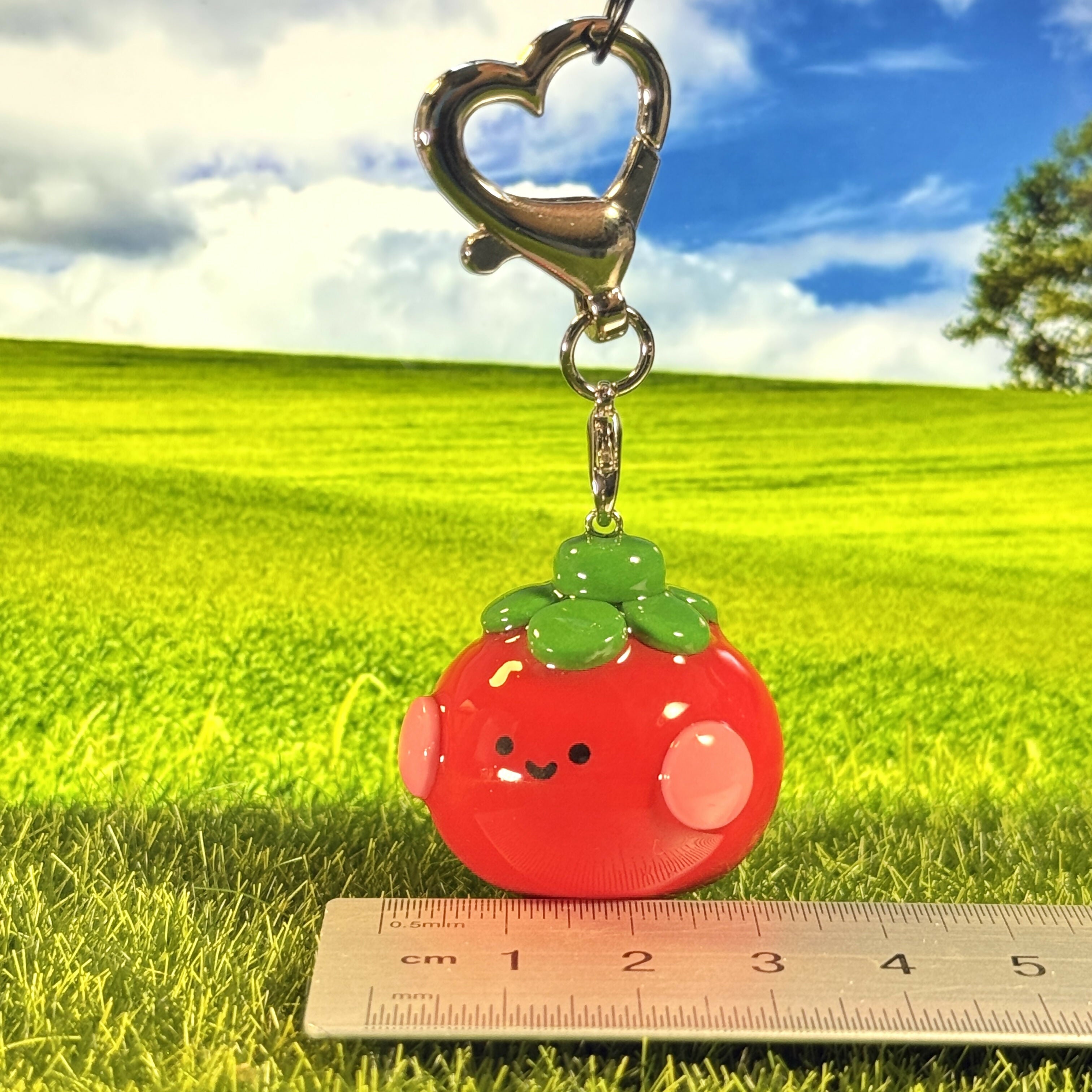 Happy Tomato Keychain