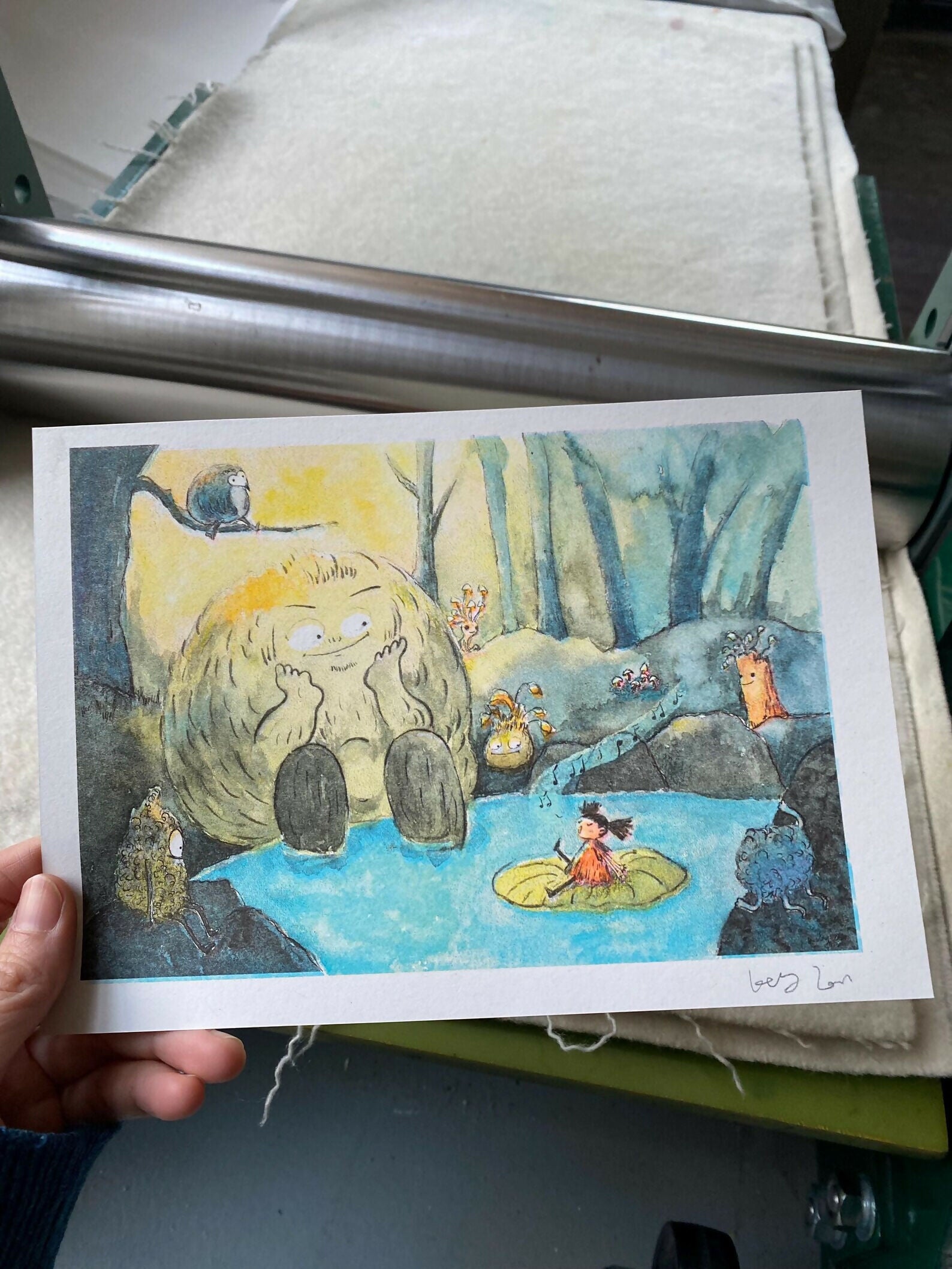 A Concert in the Forest Riso Print