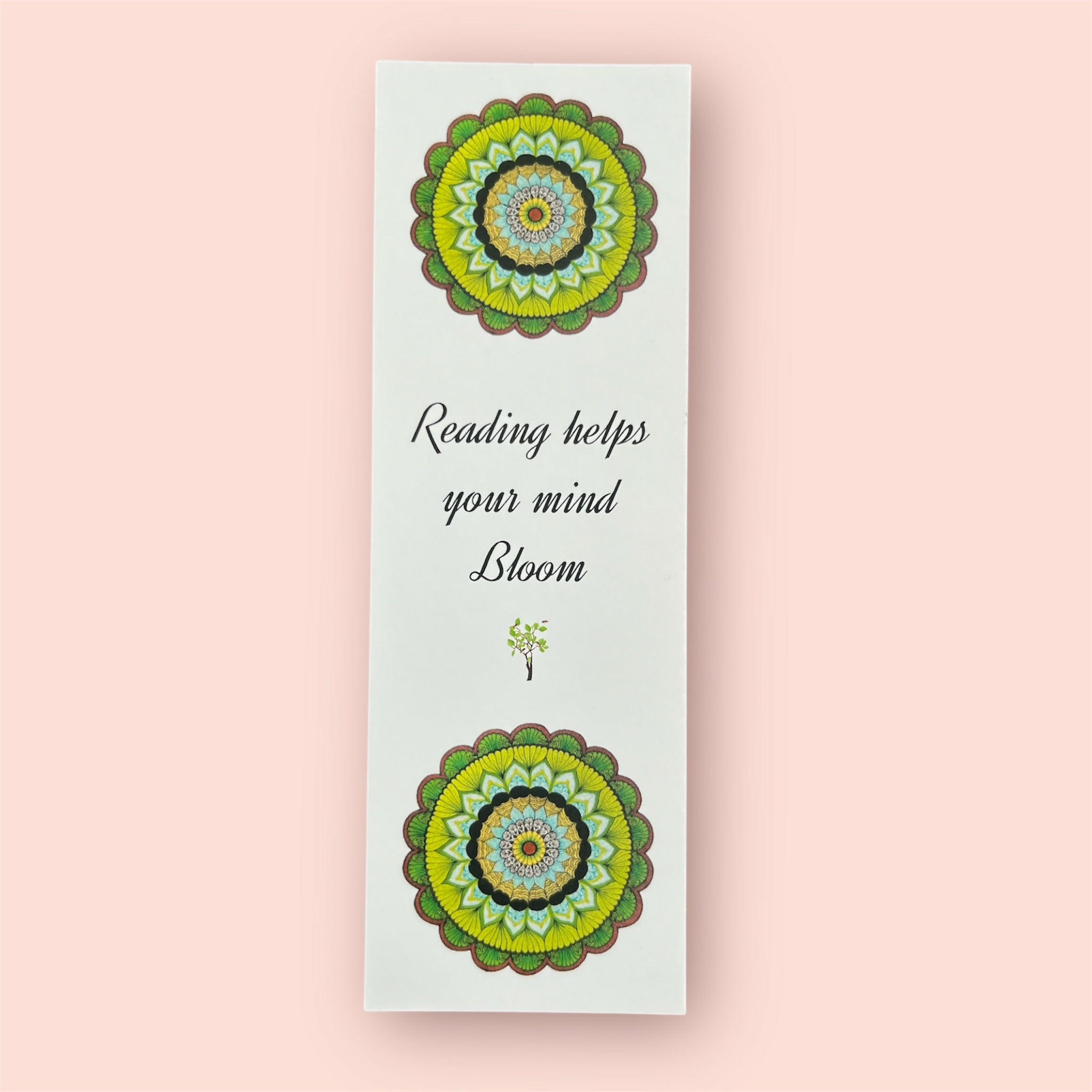Printed Bookmark -Green Mandala
