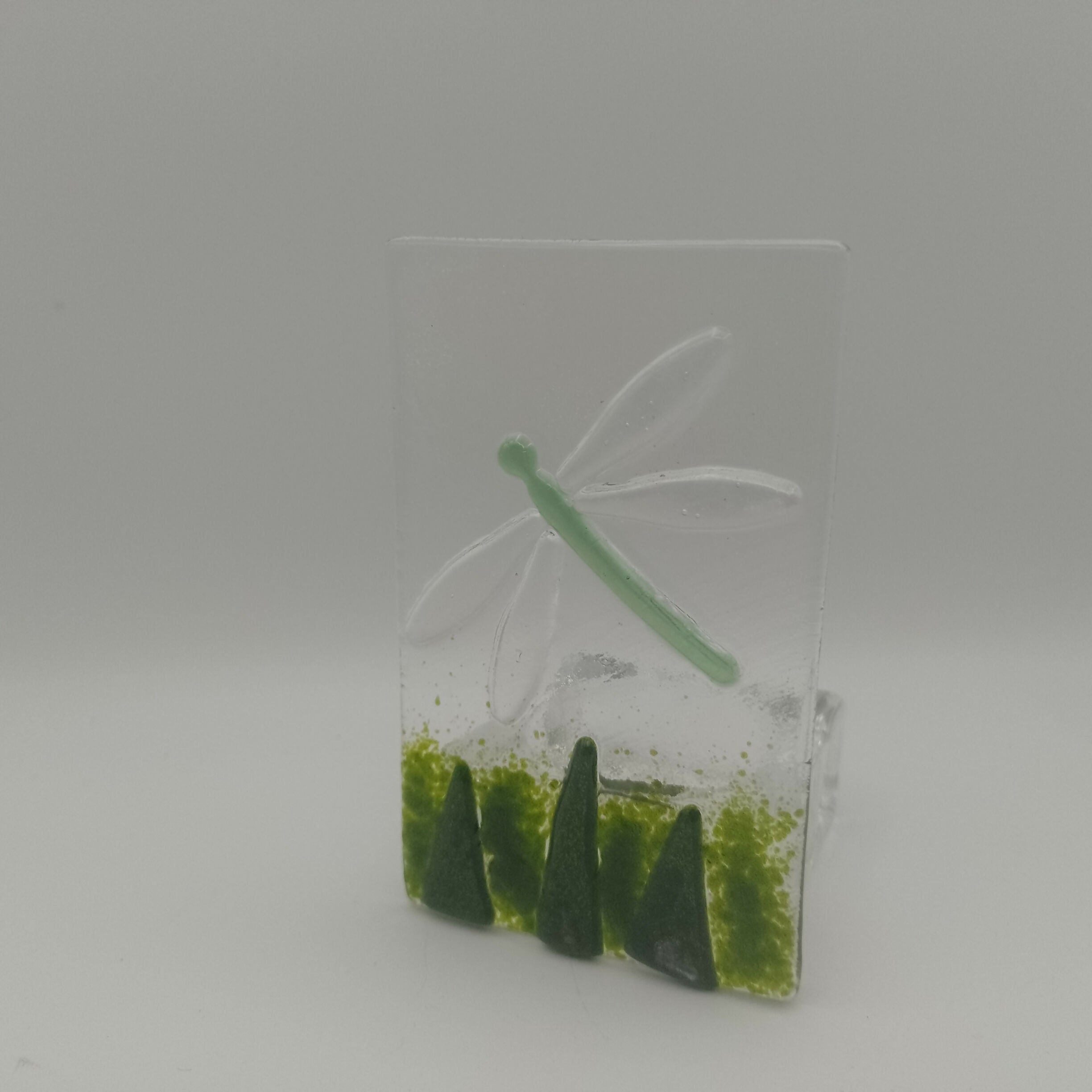 Fused Glass Dragonfly Tealight