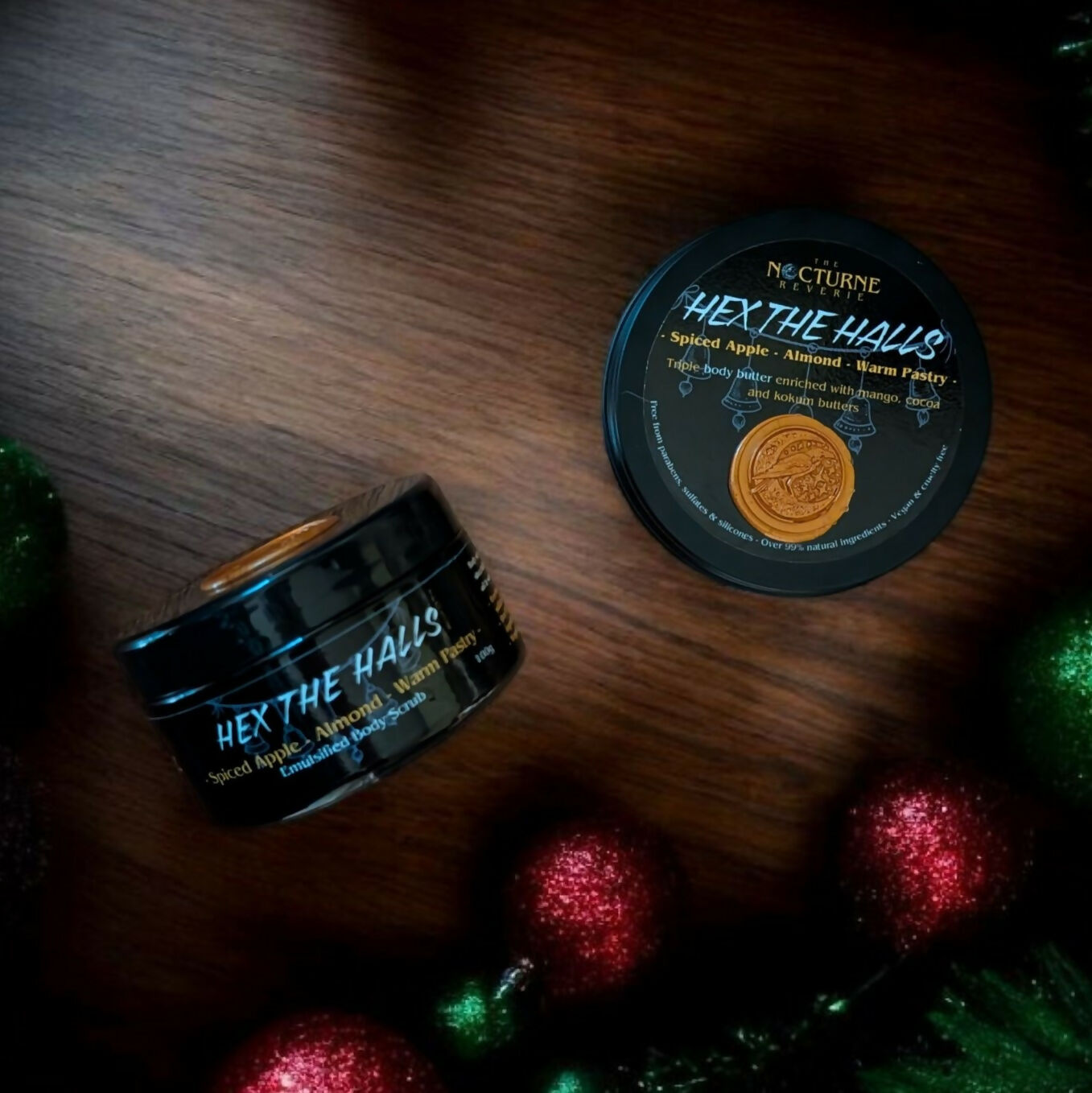 Spiced Apple, Almond, Warm Pastry & Brandy Butter Gift Set - Body Scrub and Body Butter