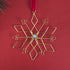 Christmas Snowflake Wire-Art Crystal Tree Hanging; Handmade Ornate Festive Decor
