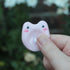 Handmade Polymer Clay Pink Frog Worry Stone