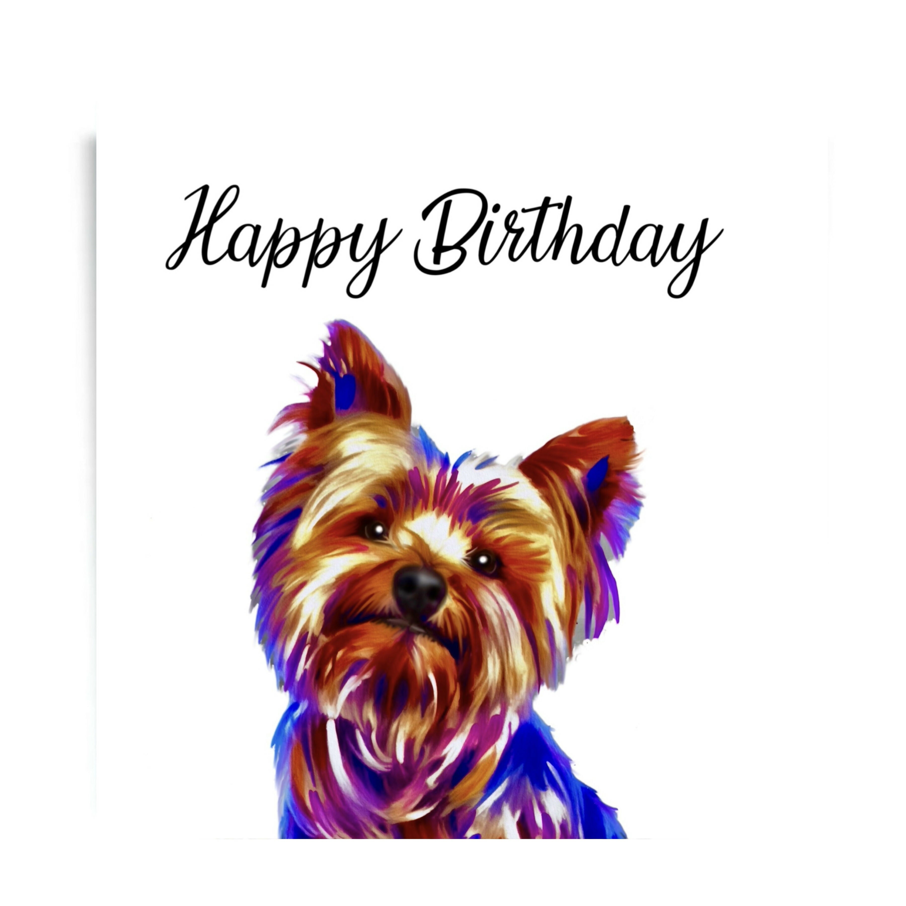 YORKSHIRE TERRIER DOG GREETINGS CARD