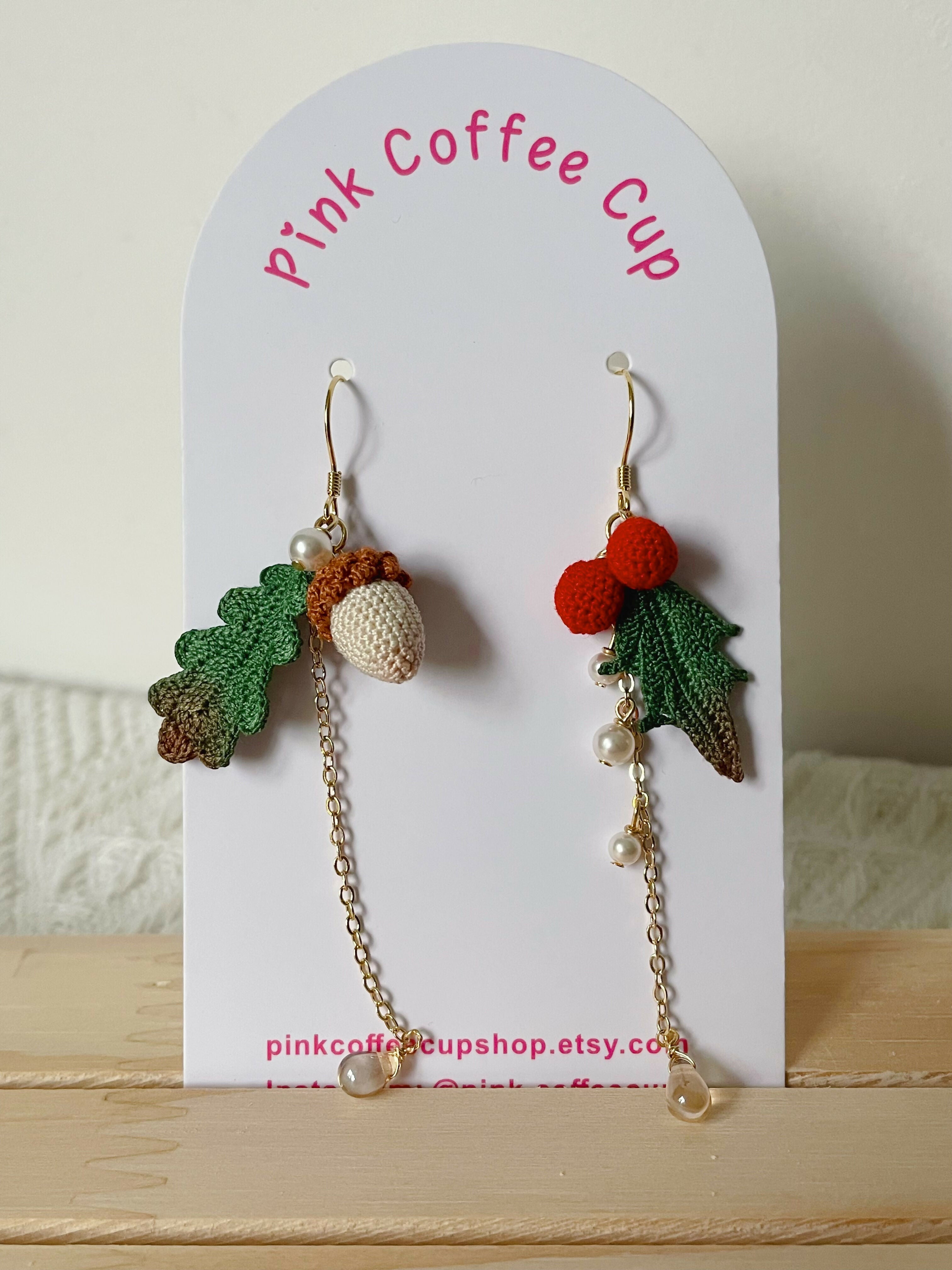 Micro Crochet Christmas Drop and Dangle Earrings