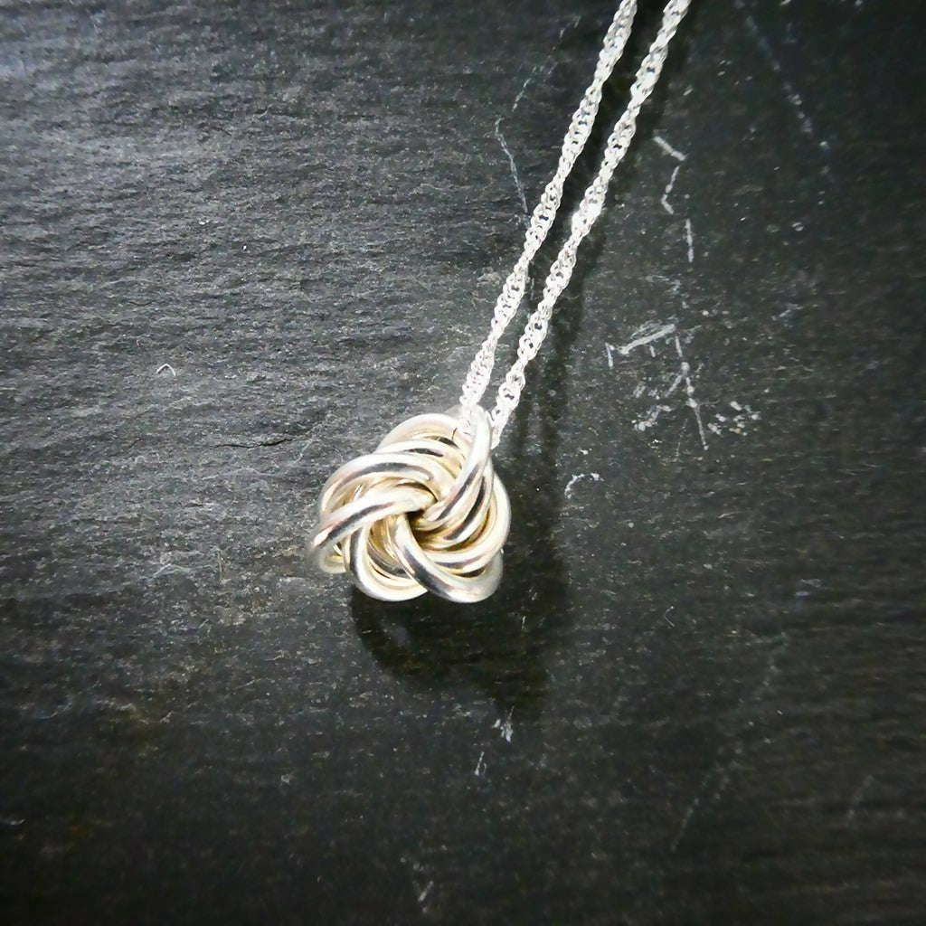 Sterling Silver Large Rose Pendant