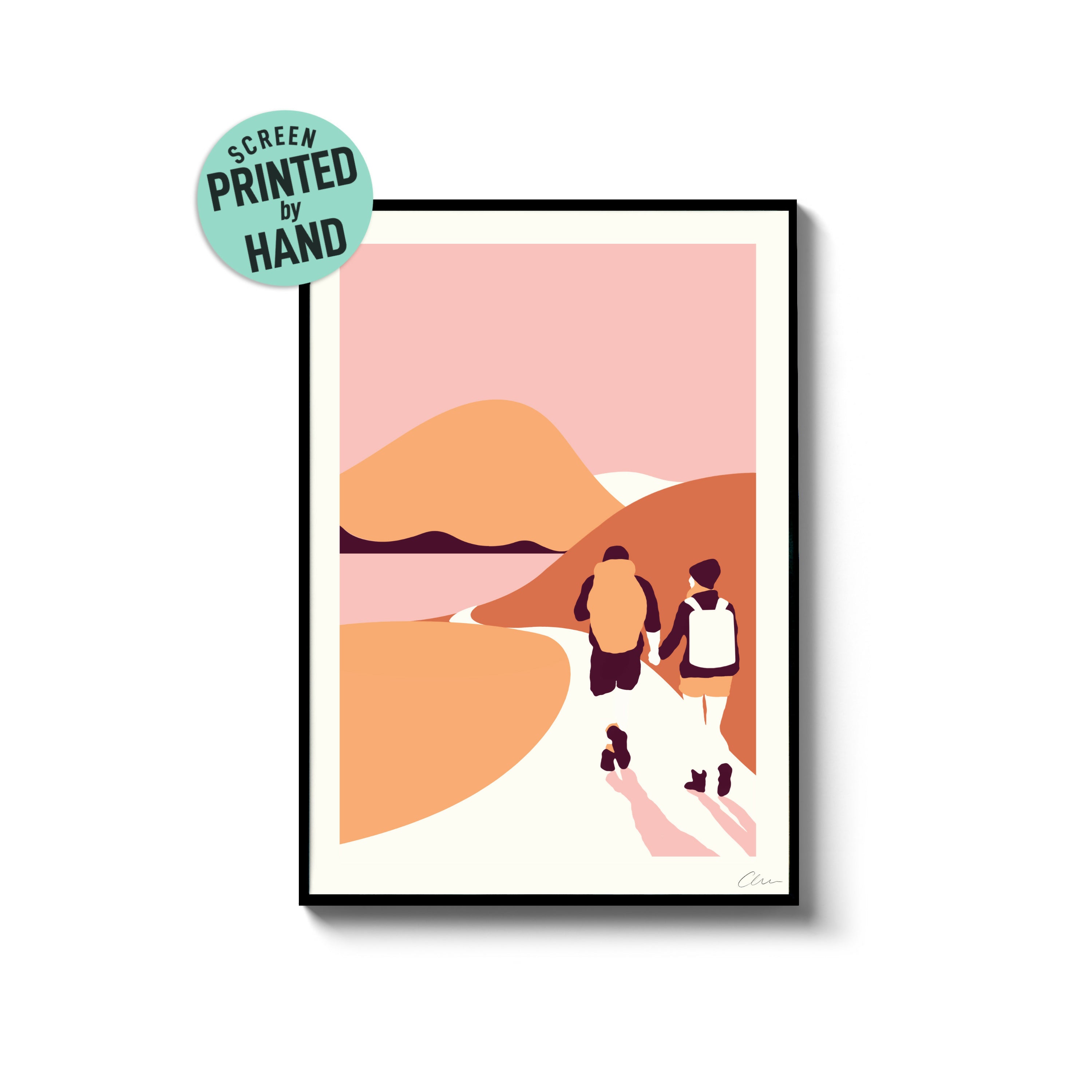 Walkers (Orange), A4 Print