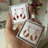 Autumn flowers oval earrings