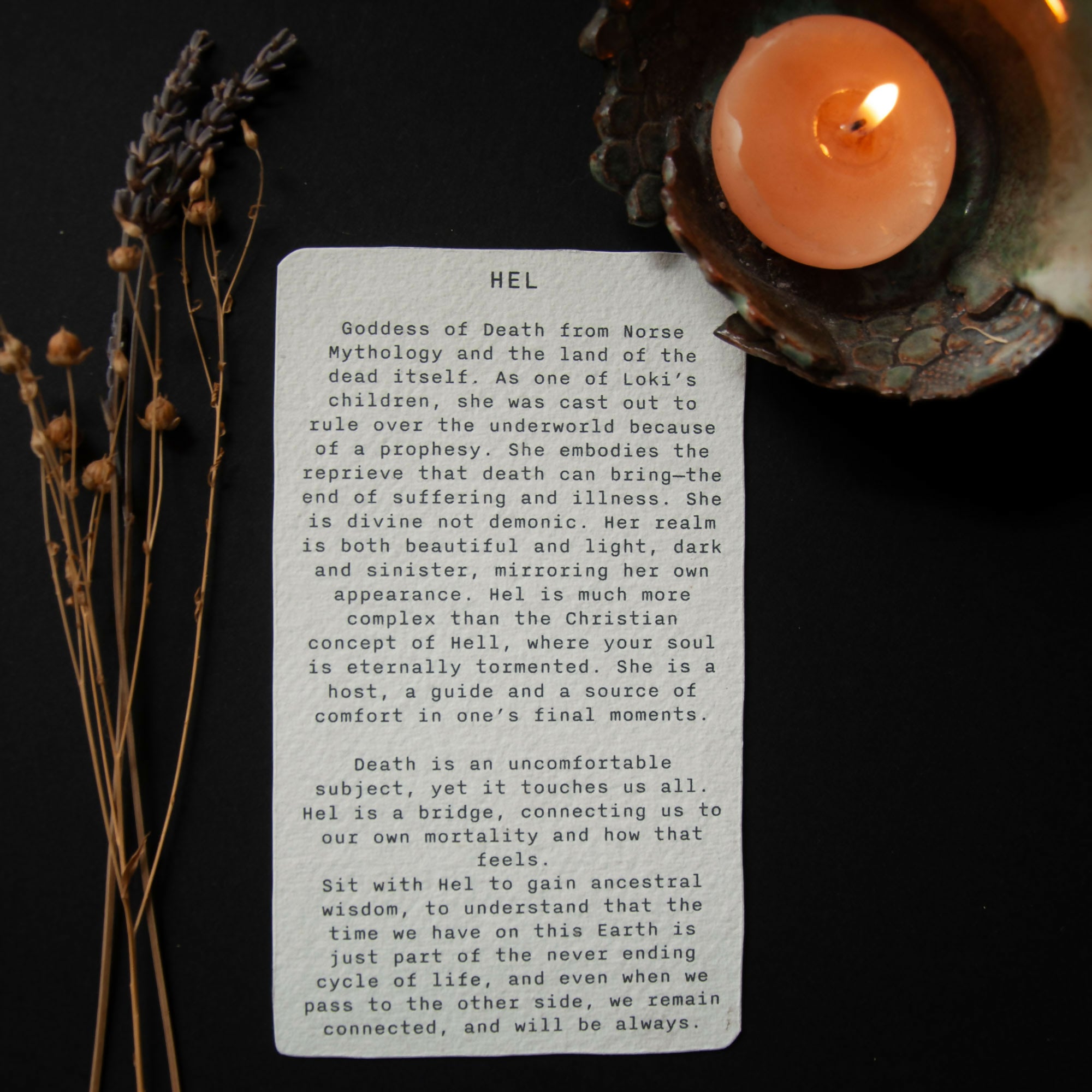 HEL GODDESS ALTAR CARD