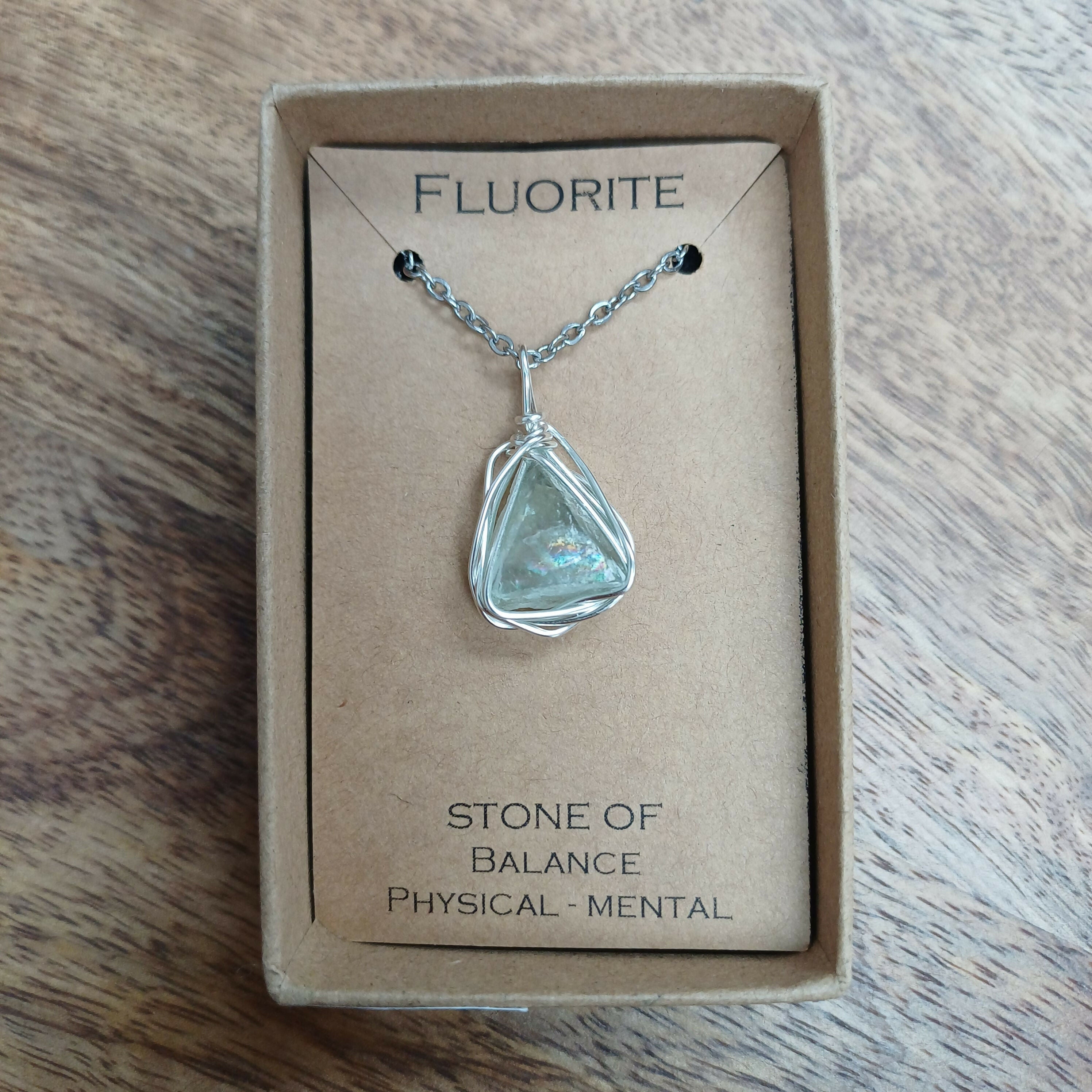 Fluorite Wire Wrapped Pendant