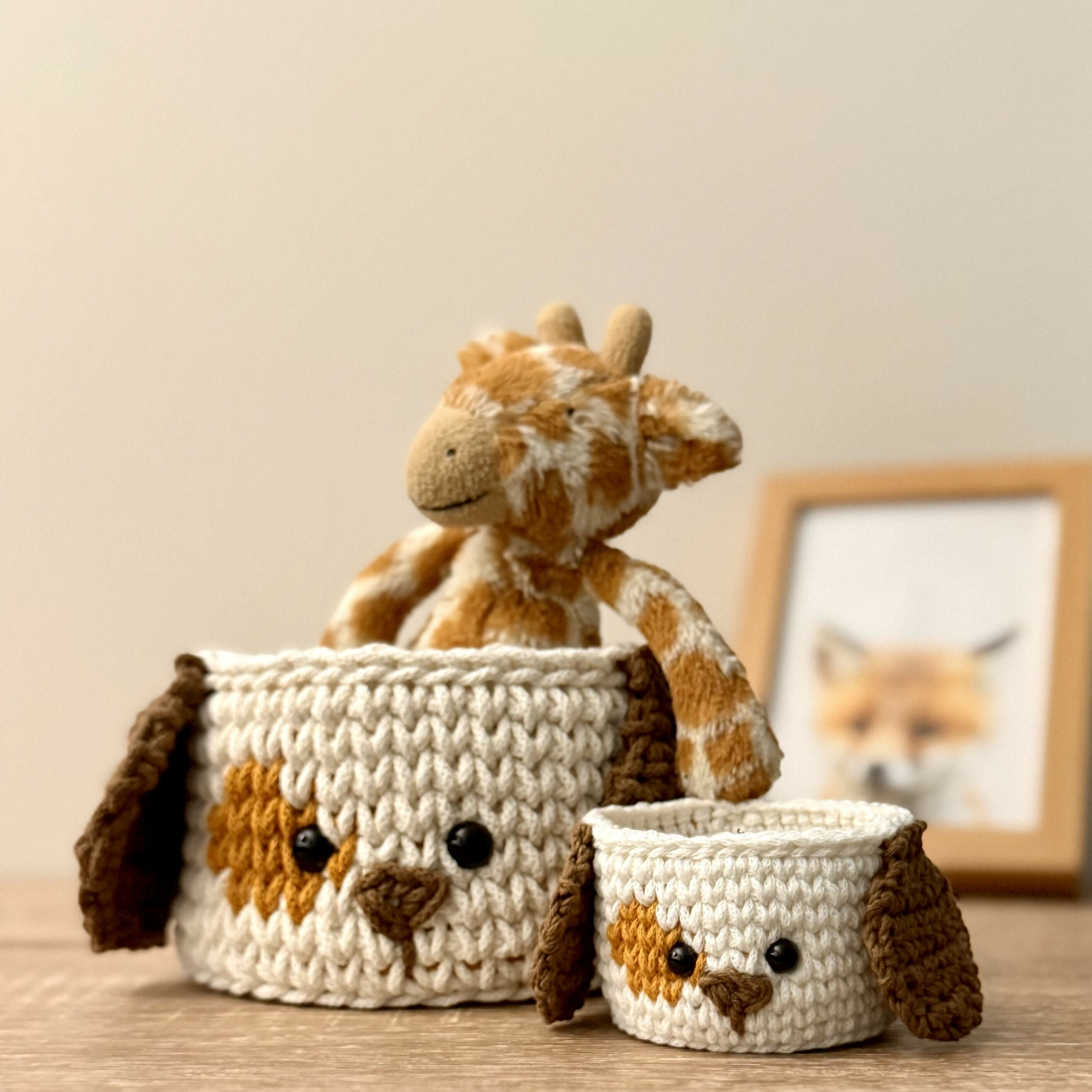 Crochet Puppy Basket