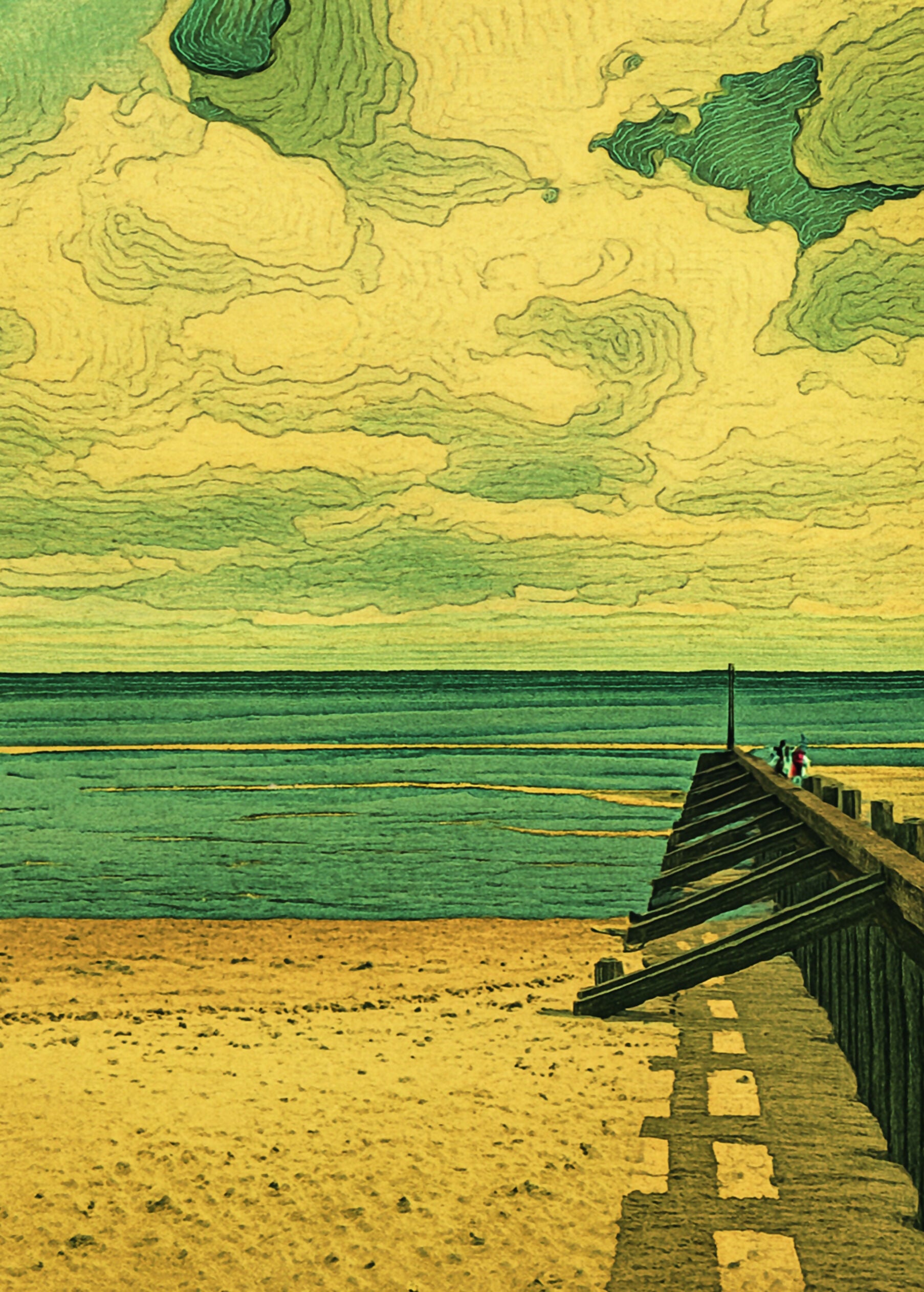 Joppa Beach Greetings Card