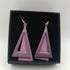 Enamel Double Drop Triangular Earrings