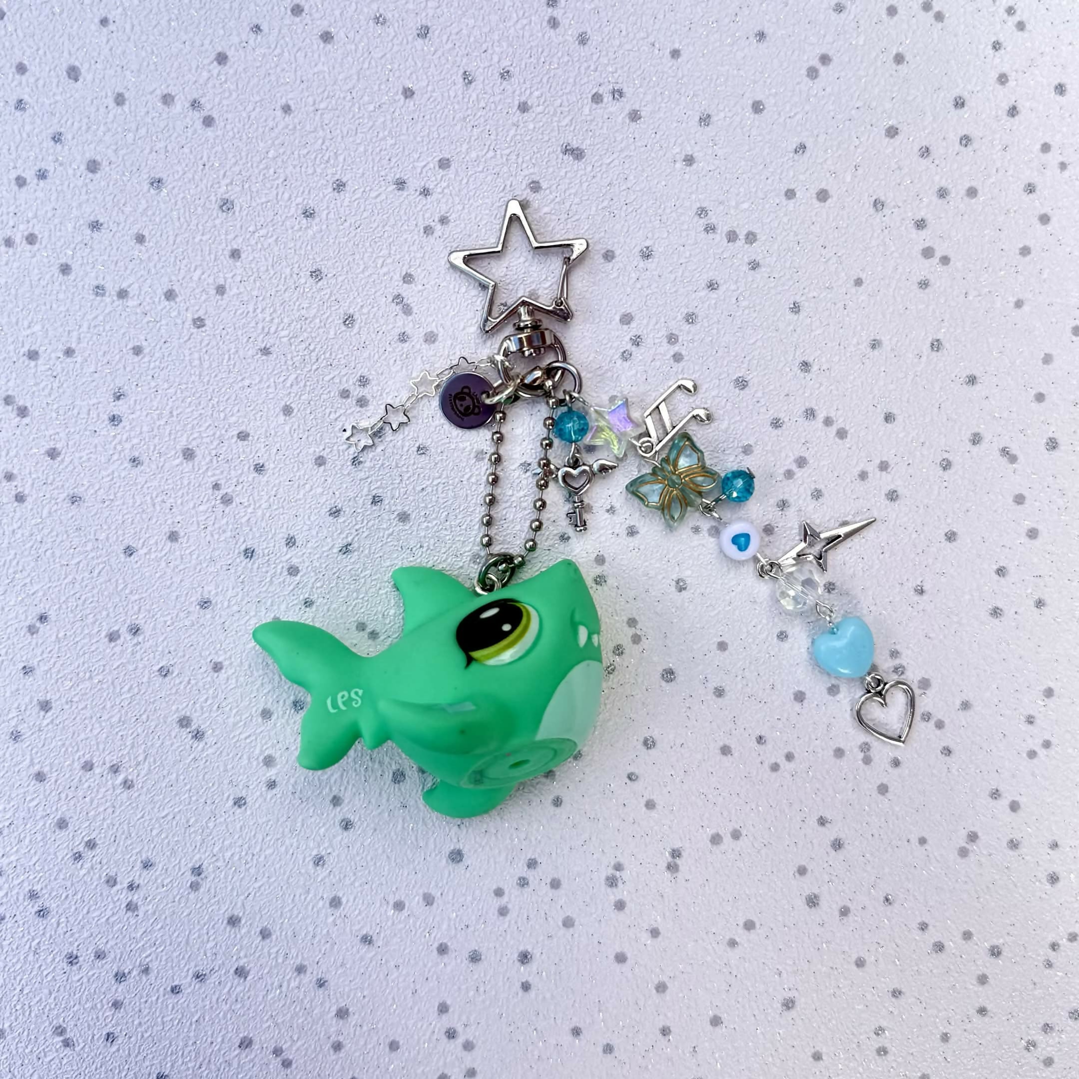 Little Shark Blue Trinket Keychain